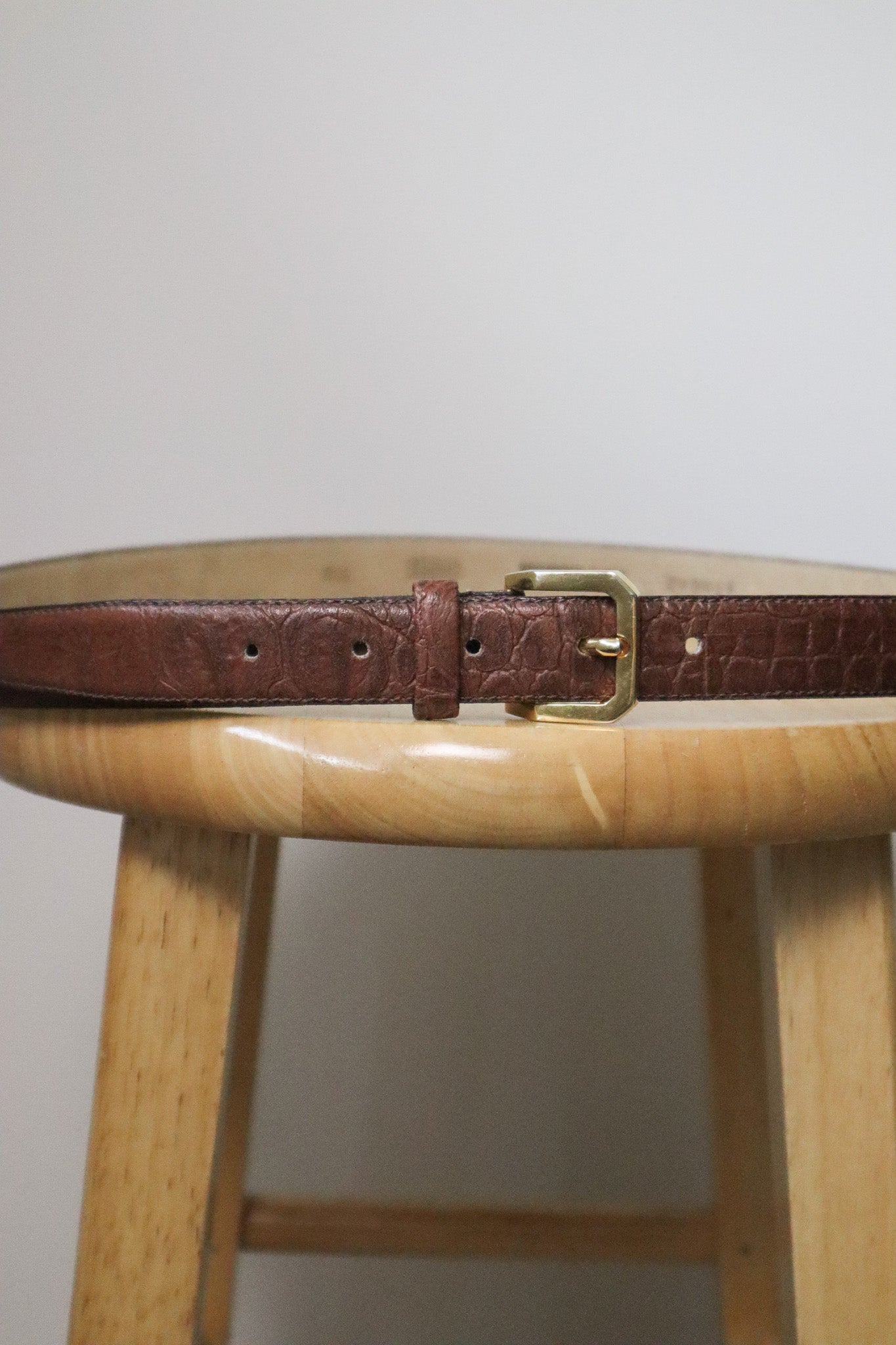 Vintage x Alligator Leather Belt (M/L)