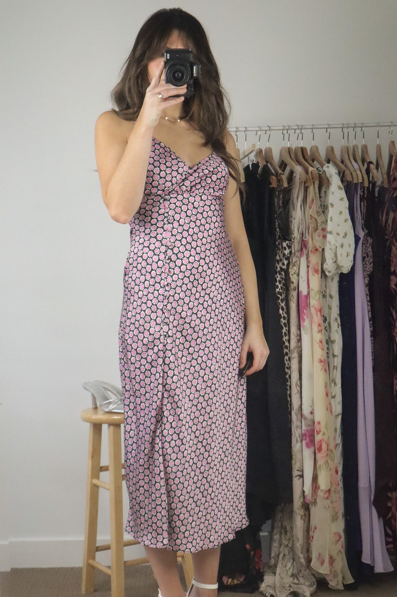 Modern x Satin Pattered Dress (XS)