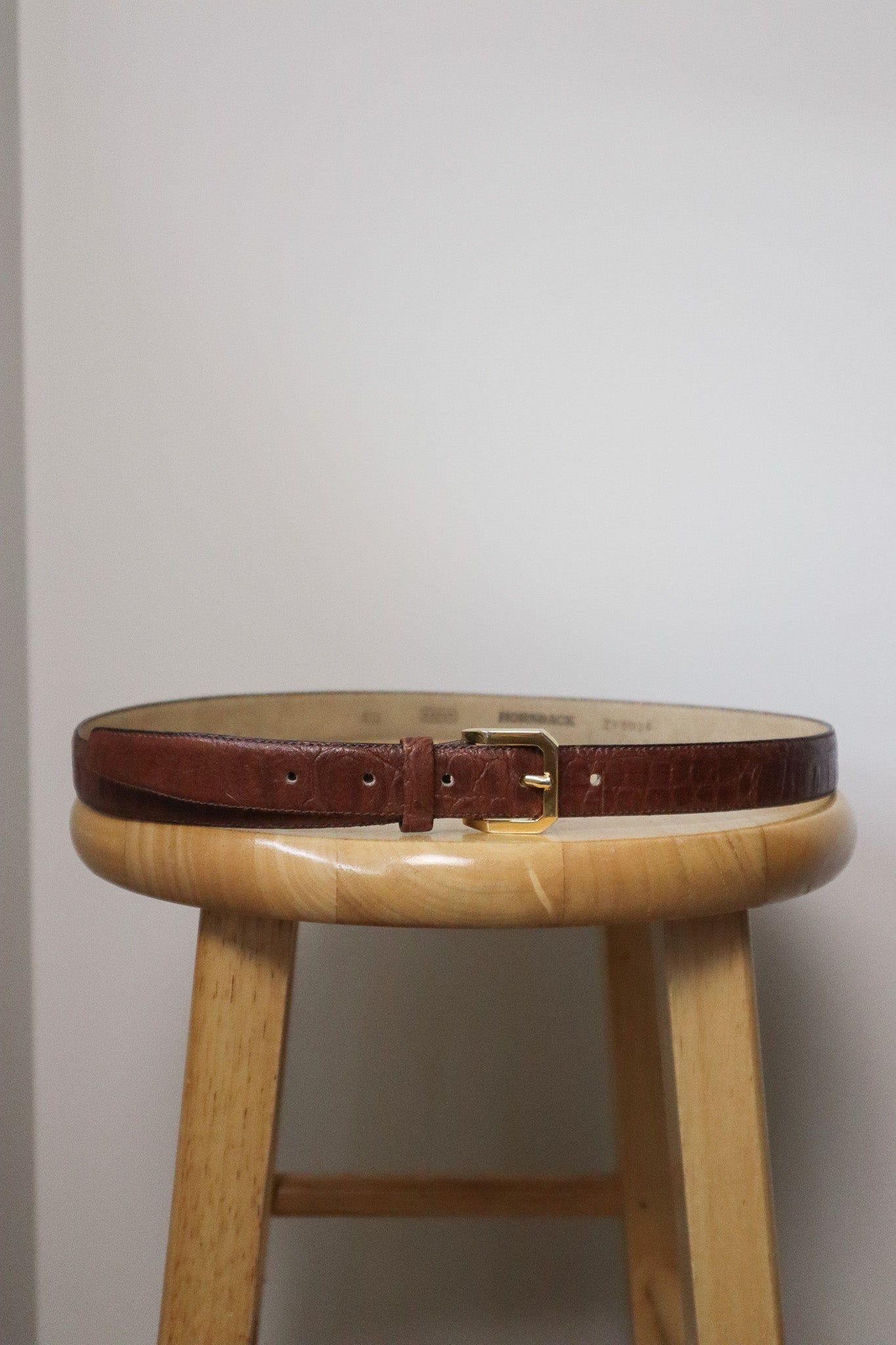 Vintage x Alligator Leather Belt (M/L)
