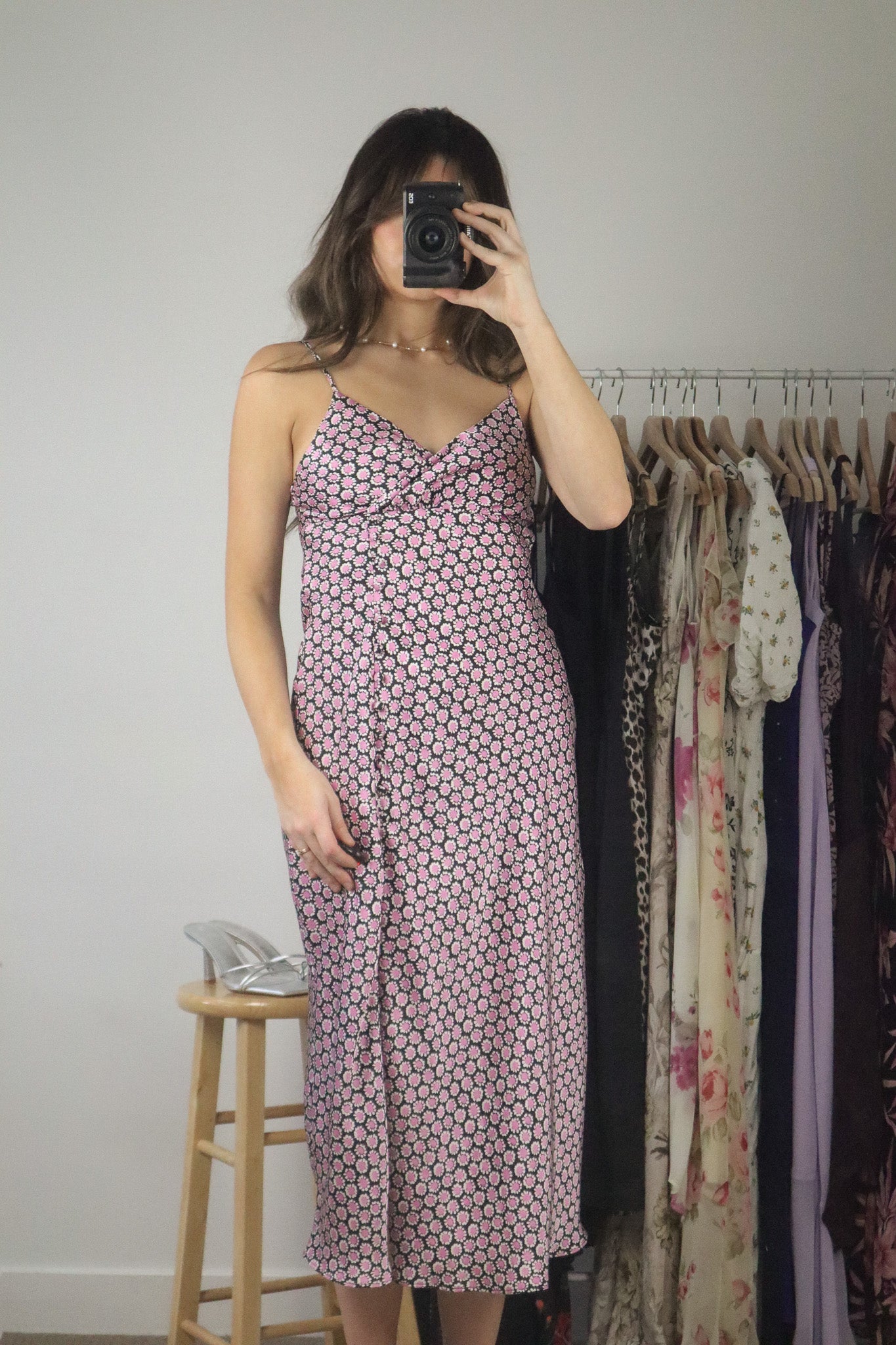 Modern x Satin Pattered Dress (XS)