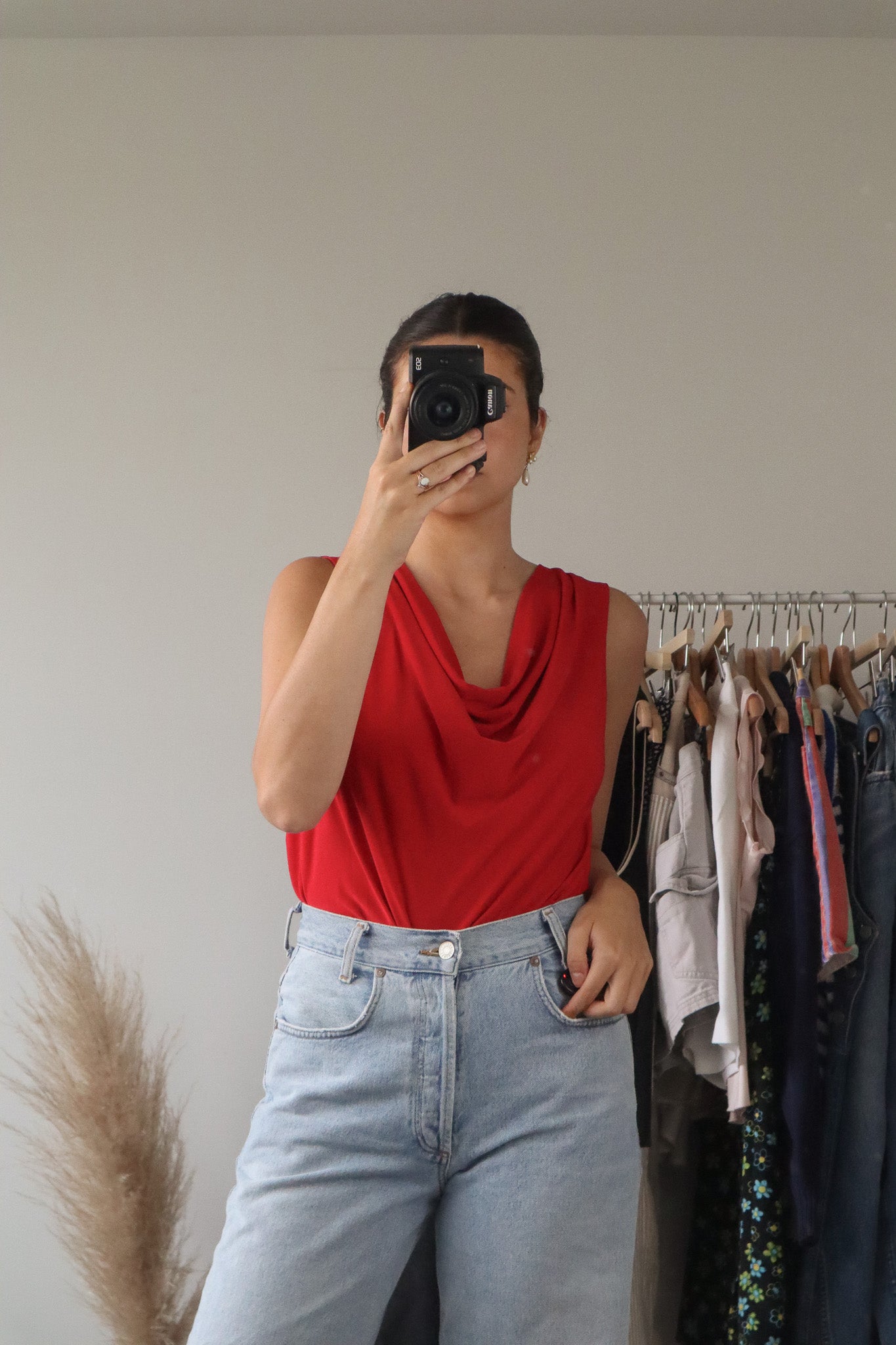 Made in Canada x Vintage x Cowl-Neck Tank (L)