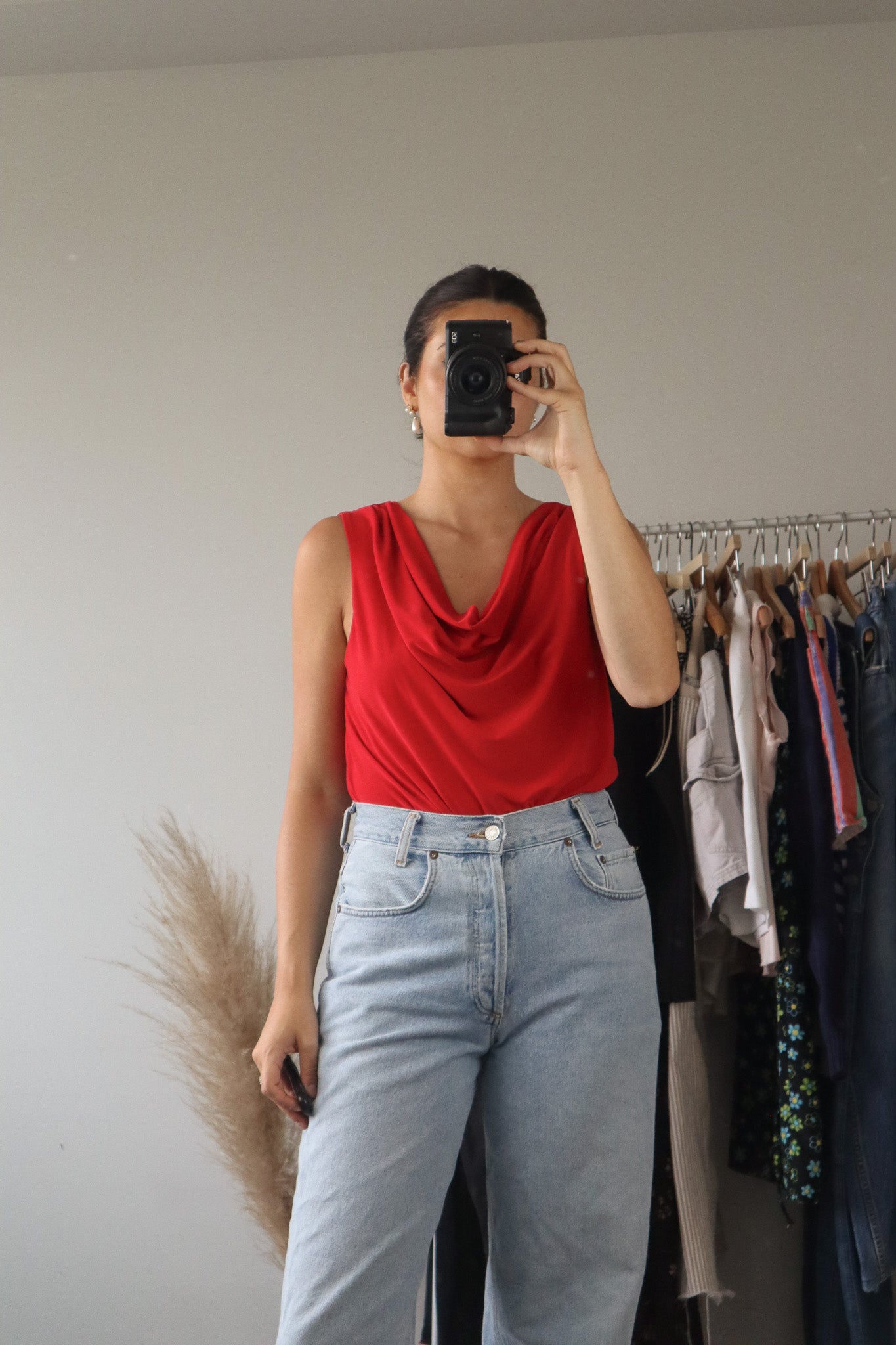 Made in Canada x Vintage x Cowl-Neck Tank (L)