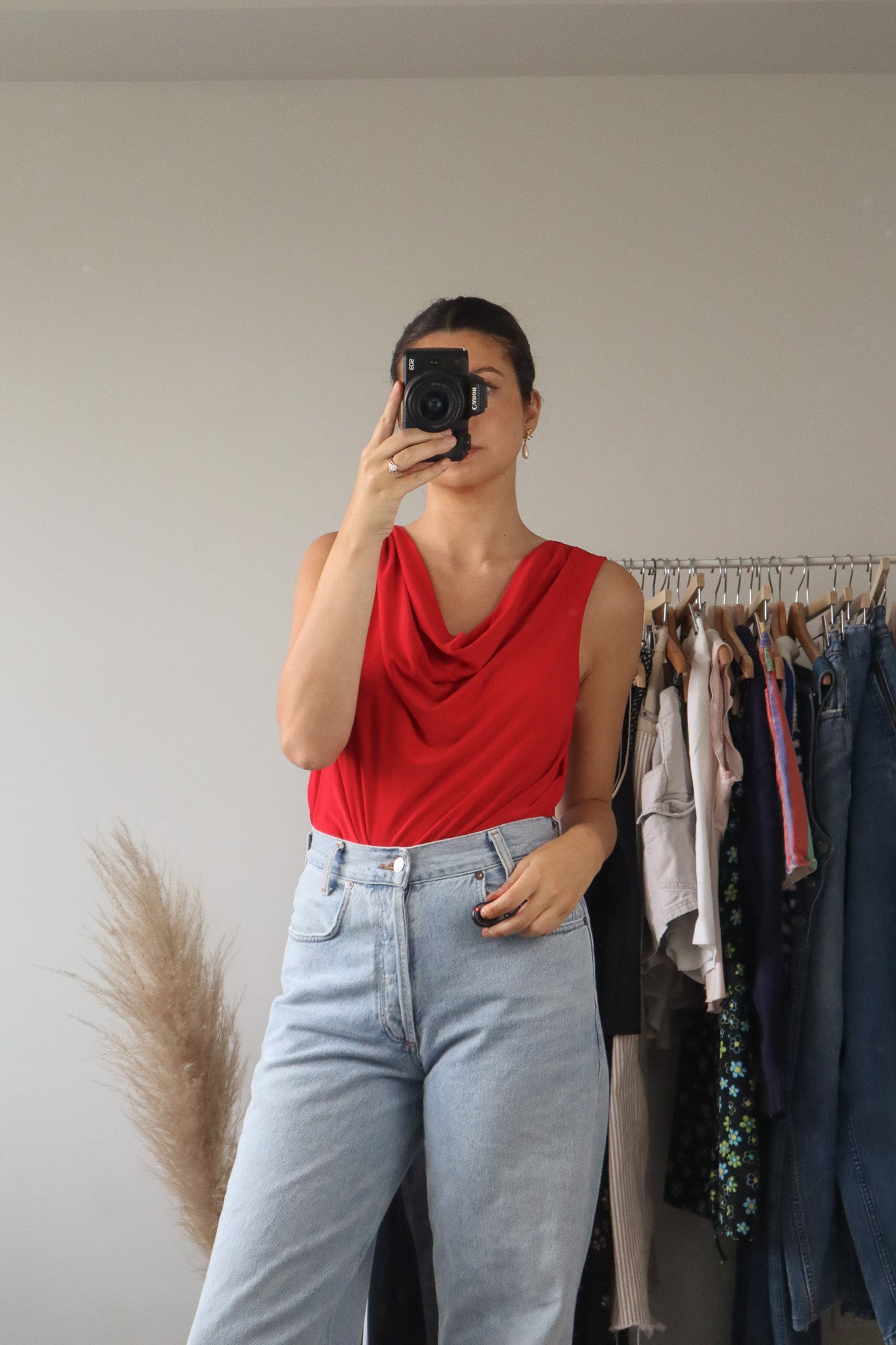 Made in Canada x Vintage x Cowl-Neck Tank (L)