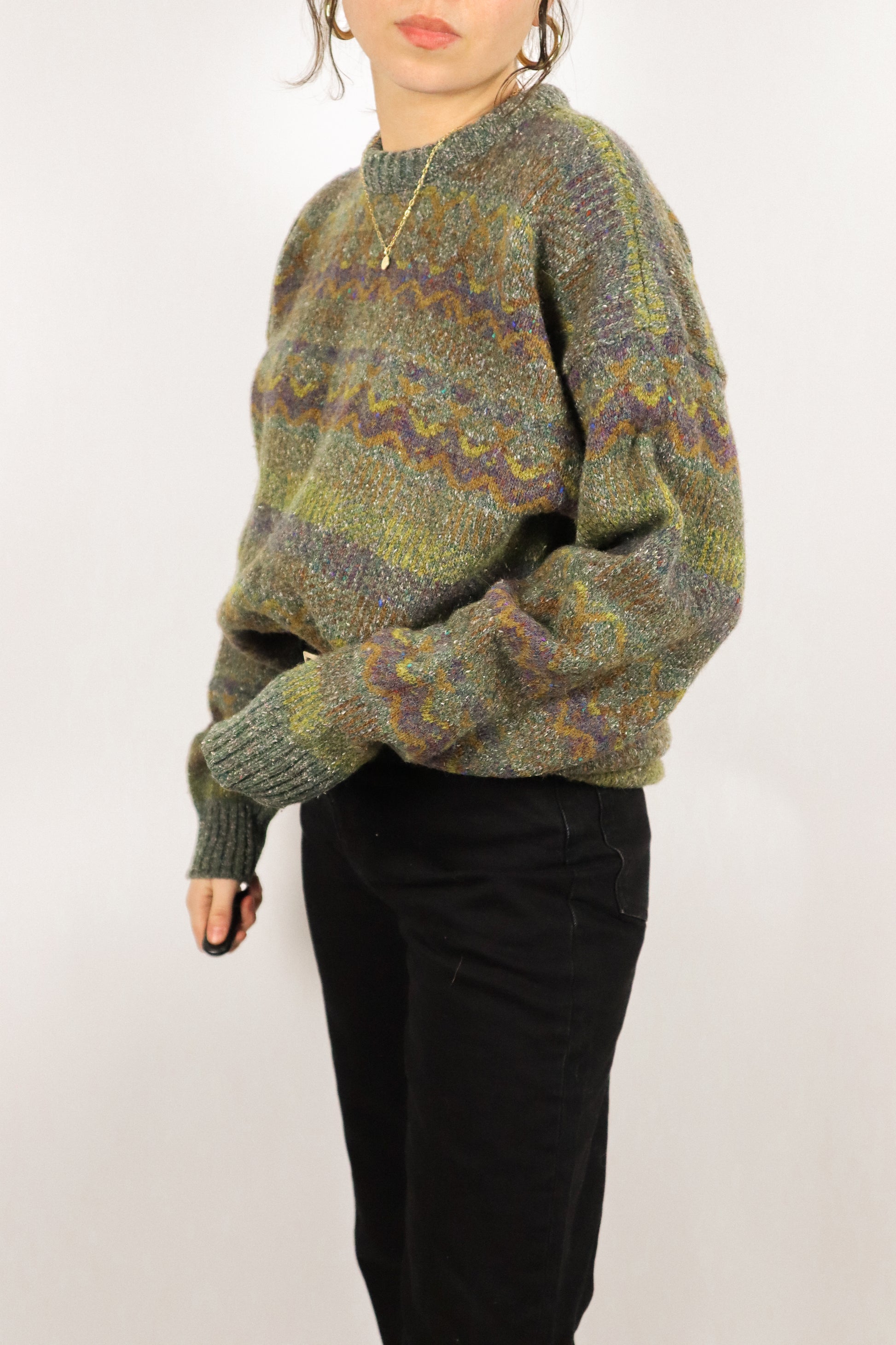 Made in Great Britain x Vintage x Wool Patterned Knit (S-L)