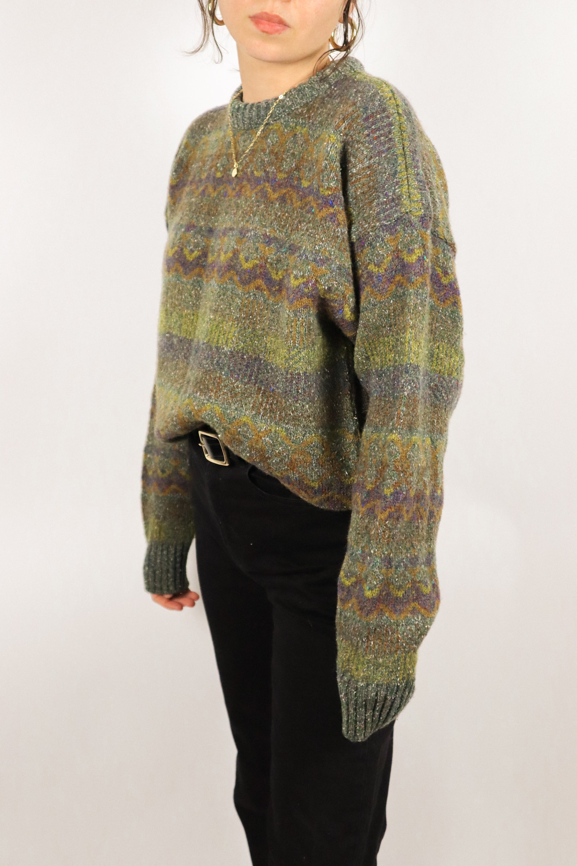 Made in Great Britain x Vintage x Wool Patterned Knit (S-L)