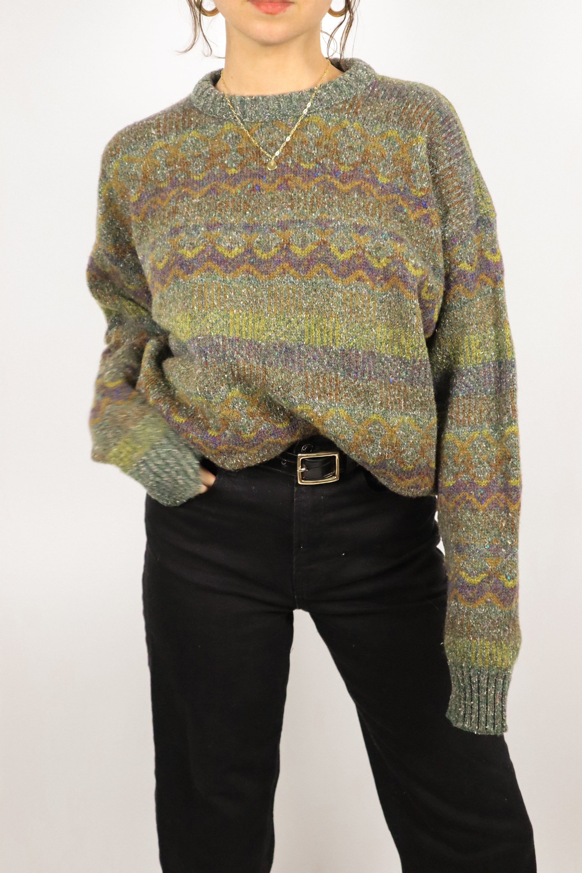 Made in Great Britain x Vintage x Wool Patterned Knit (S-L)