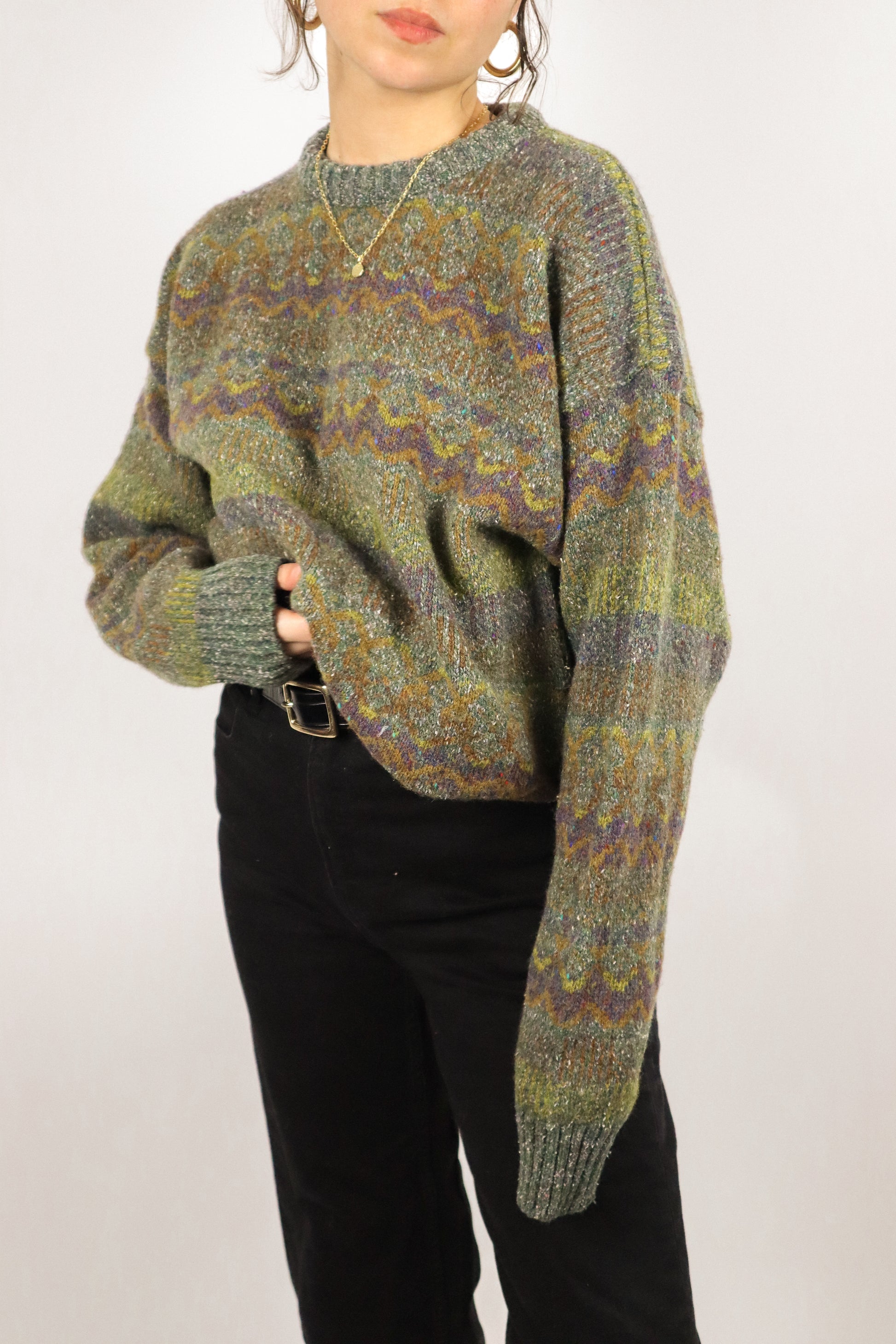 Made in Great Britain x Vintage x Wool Patterned Knit (S-L)