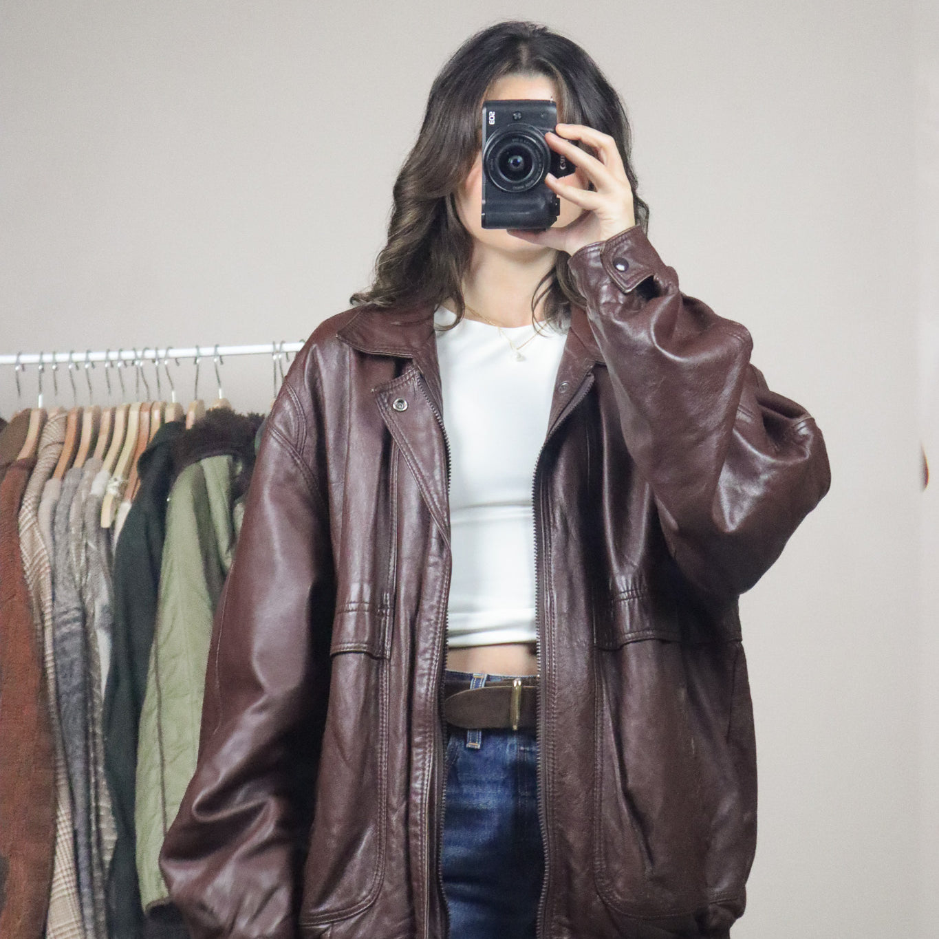Made in Canada x Vintage x Leather Bomber (XL)