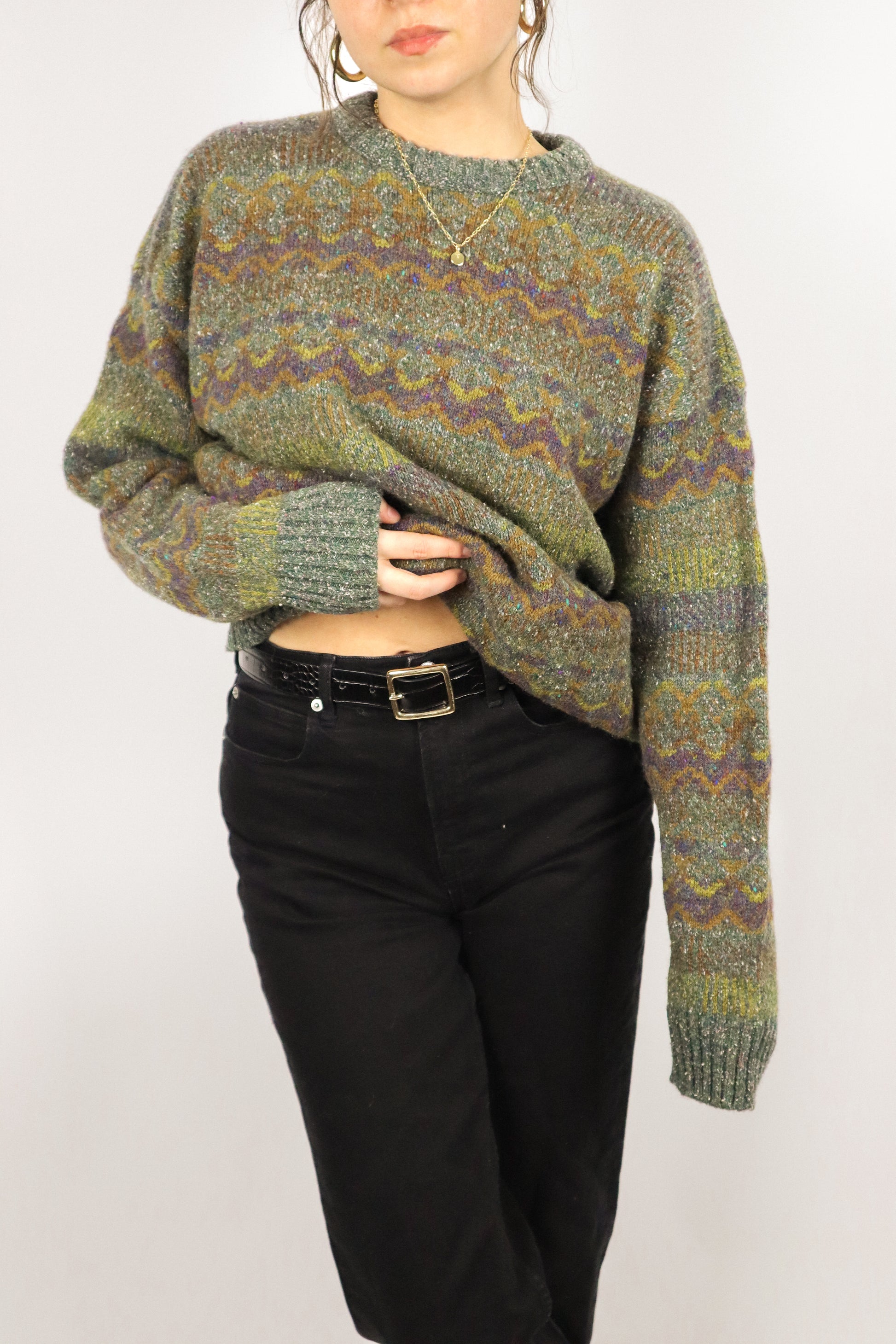 Made in Great Britain x Vintage x Wool Patterned Knit (S-L)