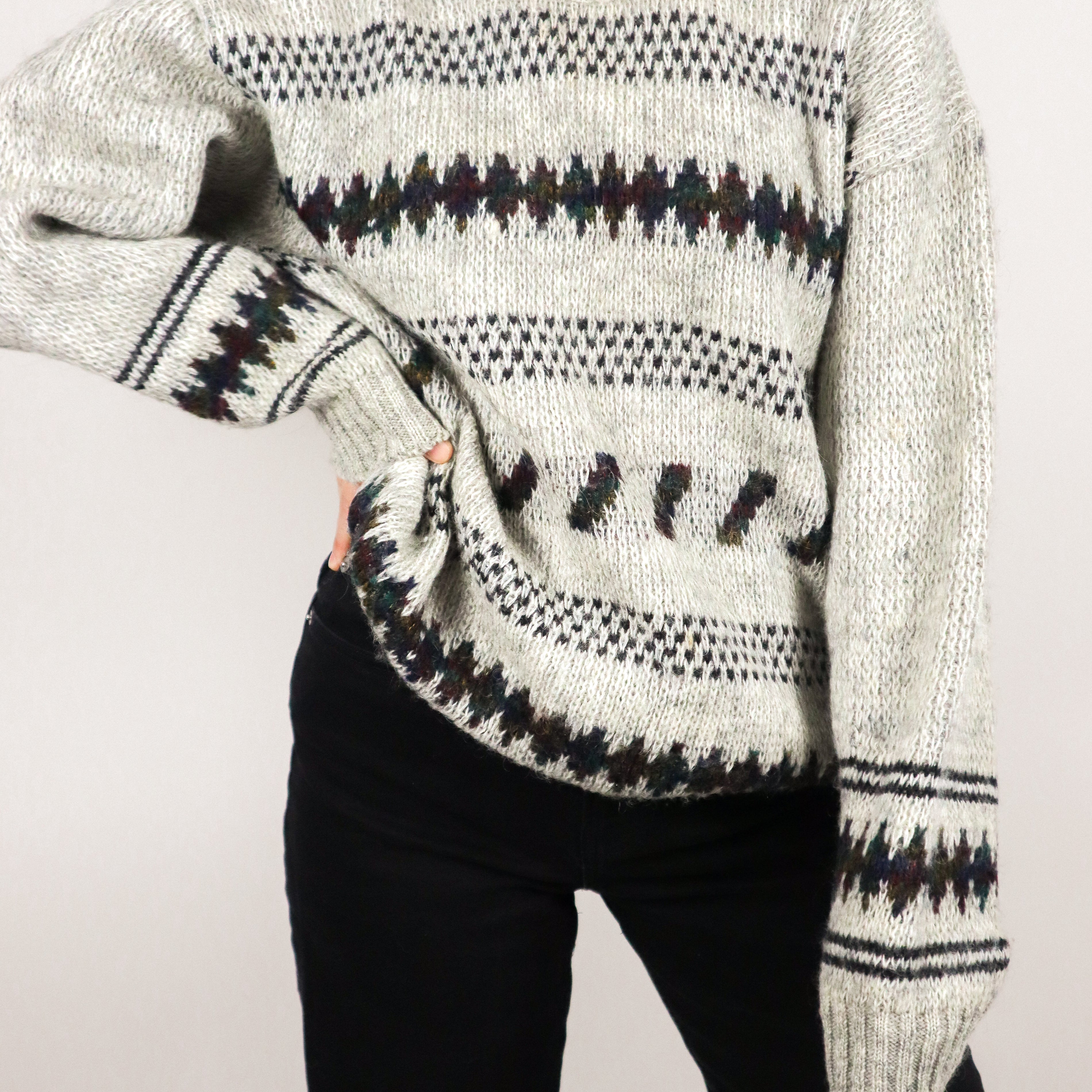 Vintage x Wool Patterned Knit (M/L)