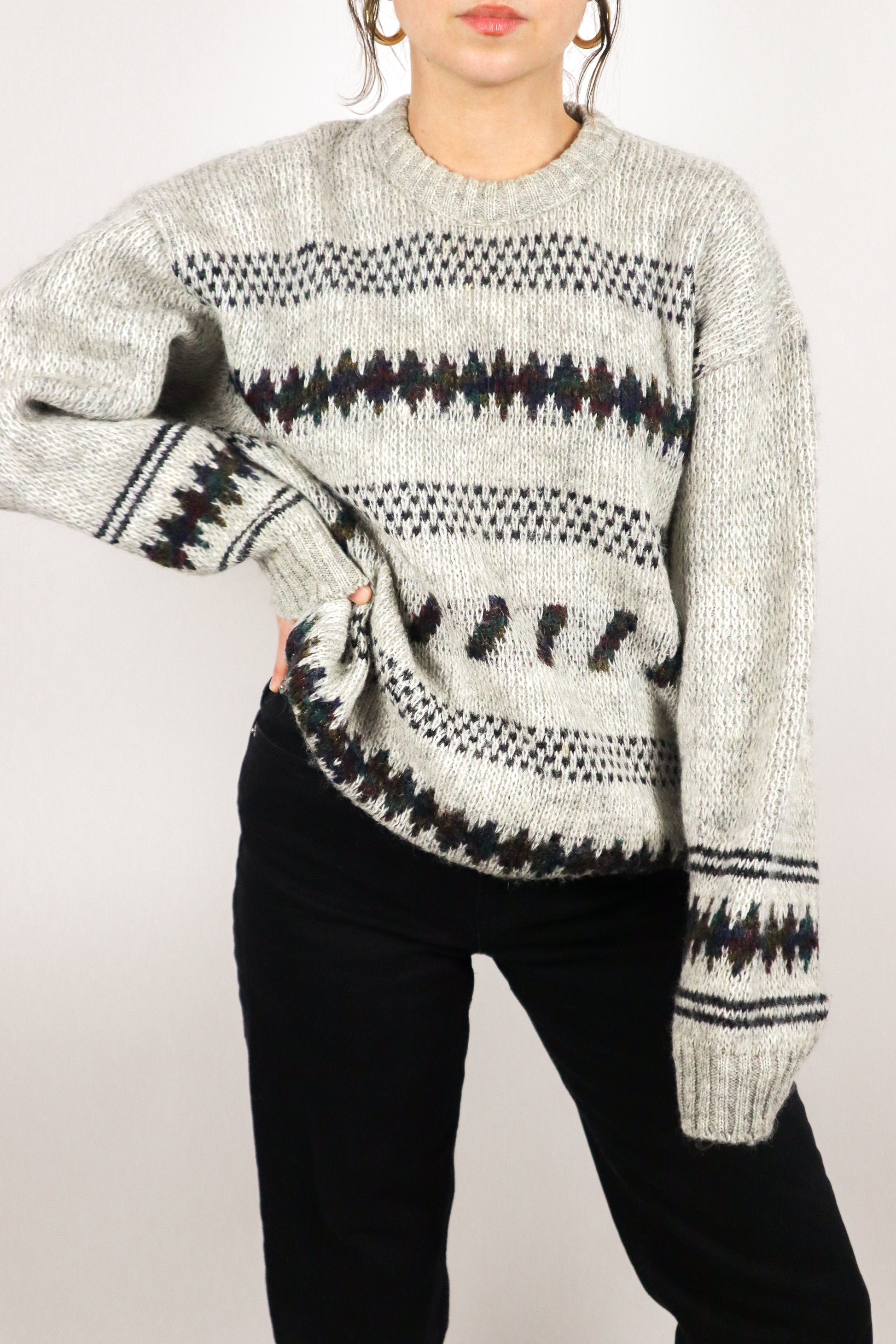 Vintage x Wool Patterned Knit (M/L)