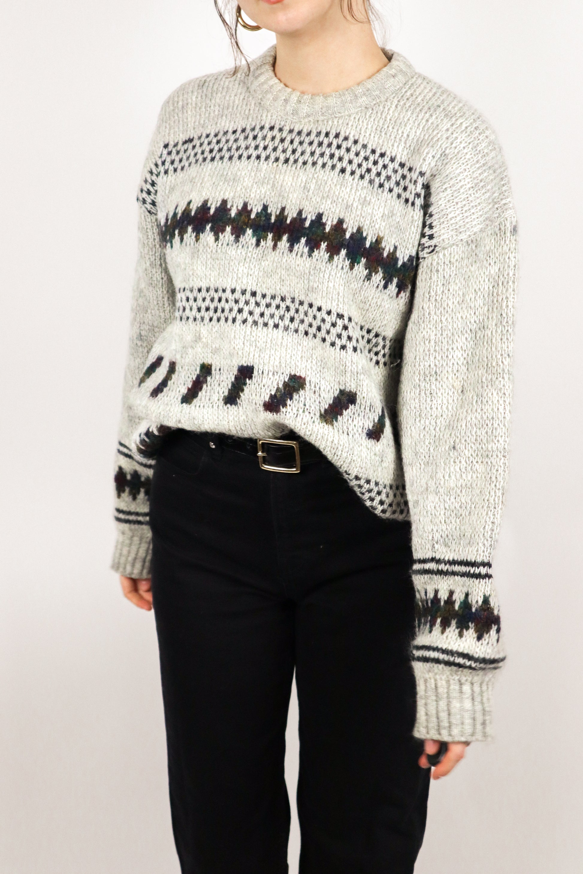 Vintage x Wool Patterned Knit (M/L)