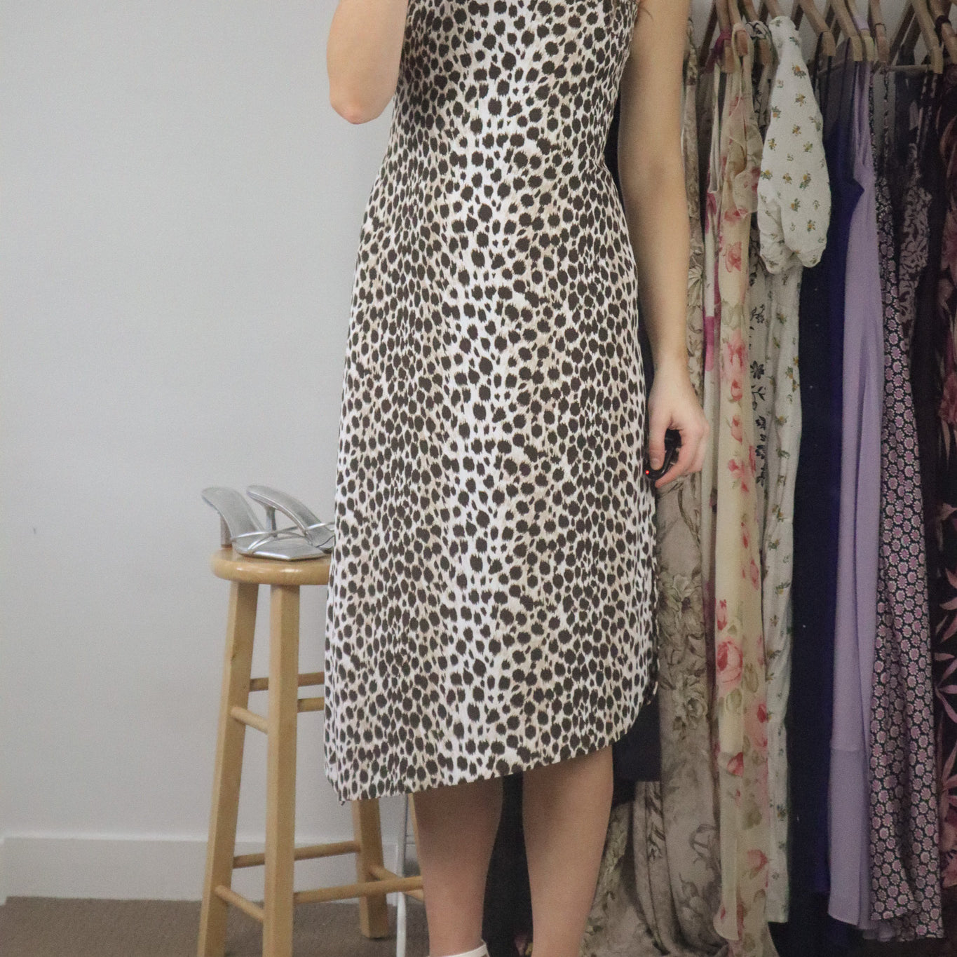 Modern x Animal Print Midi Dress (XS)