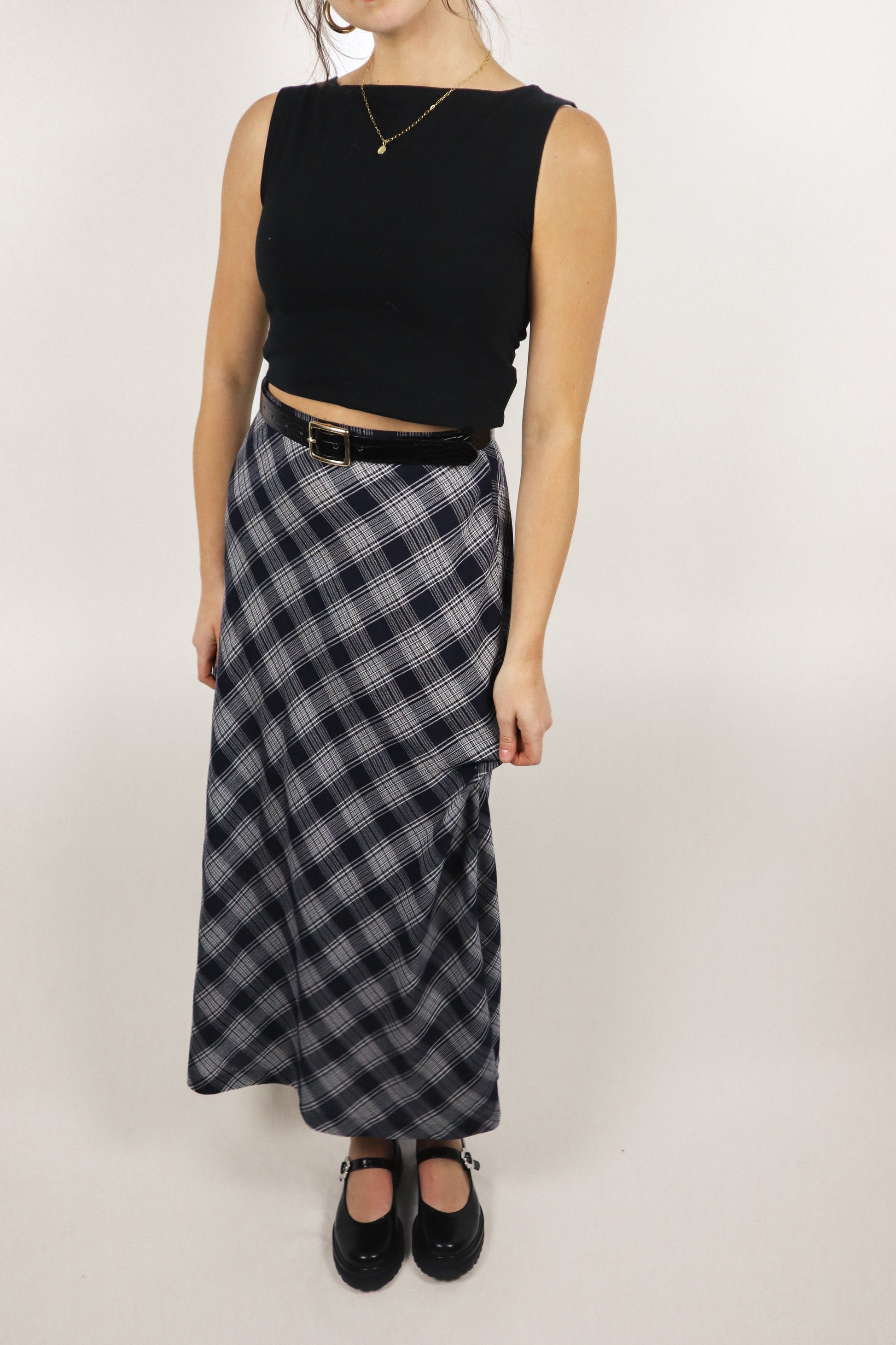 Made in Canada x Vintage x Plaid Maxi Skirt (10/12)