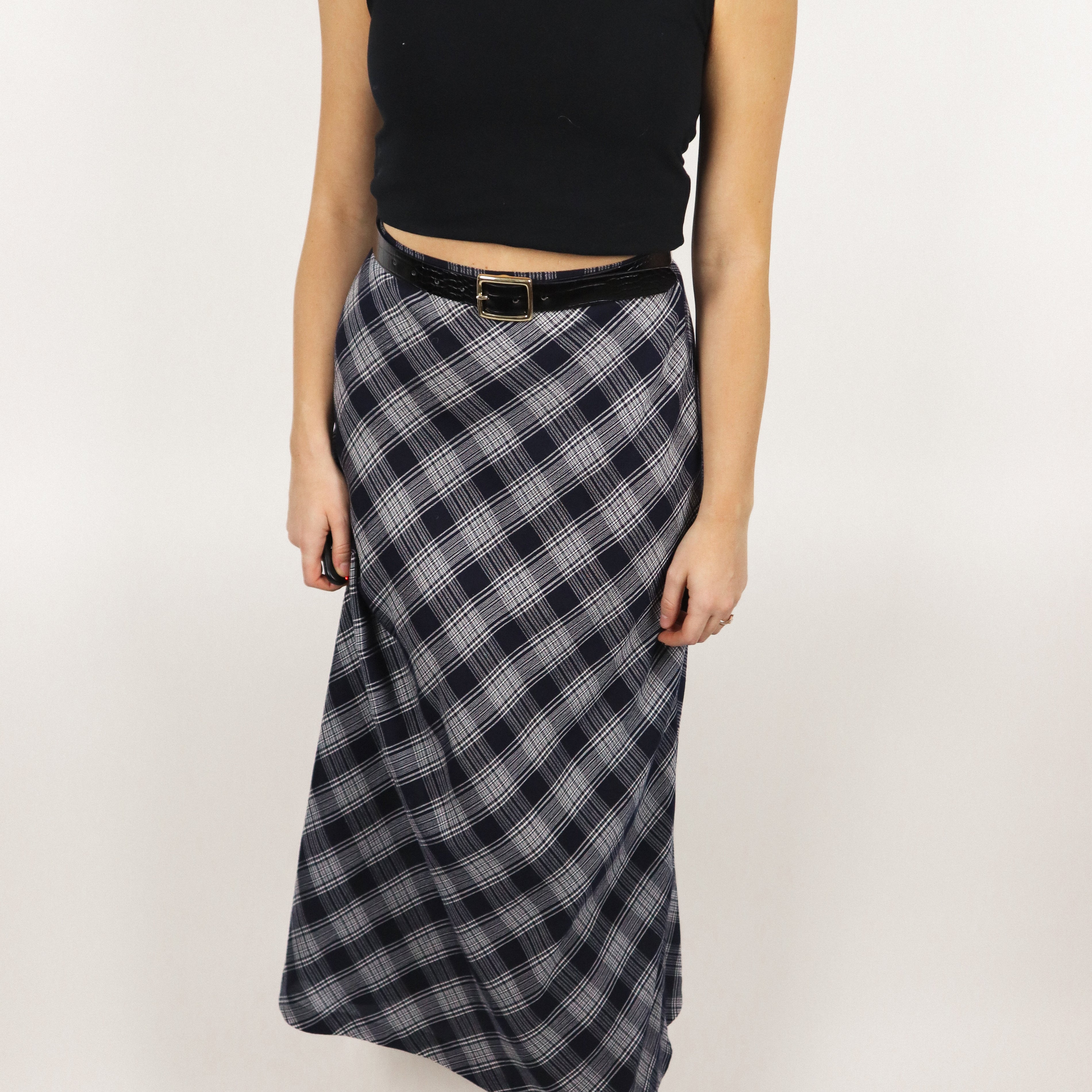 Made in Canada x Vintage x Plaid Maxi Skirt (10/12)