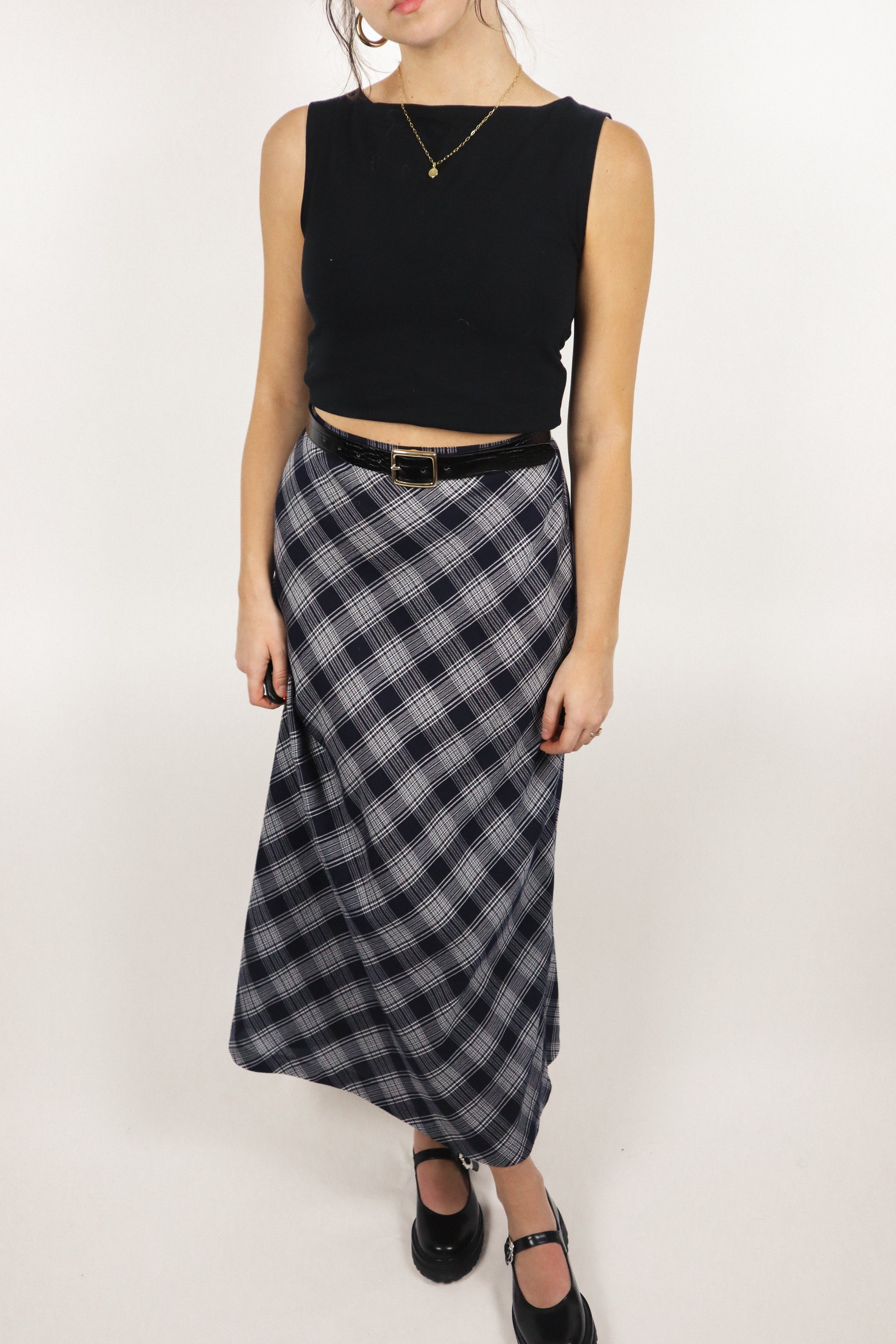 Made in Canada x Vintage x Plaid Maxi Skirt (10/12)