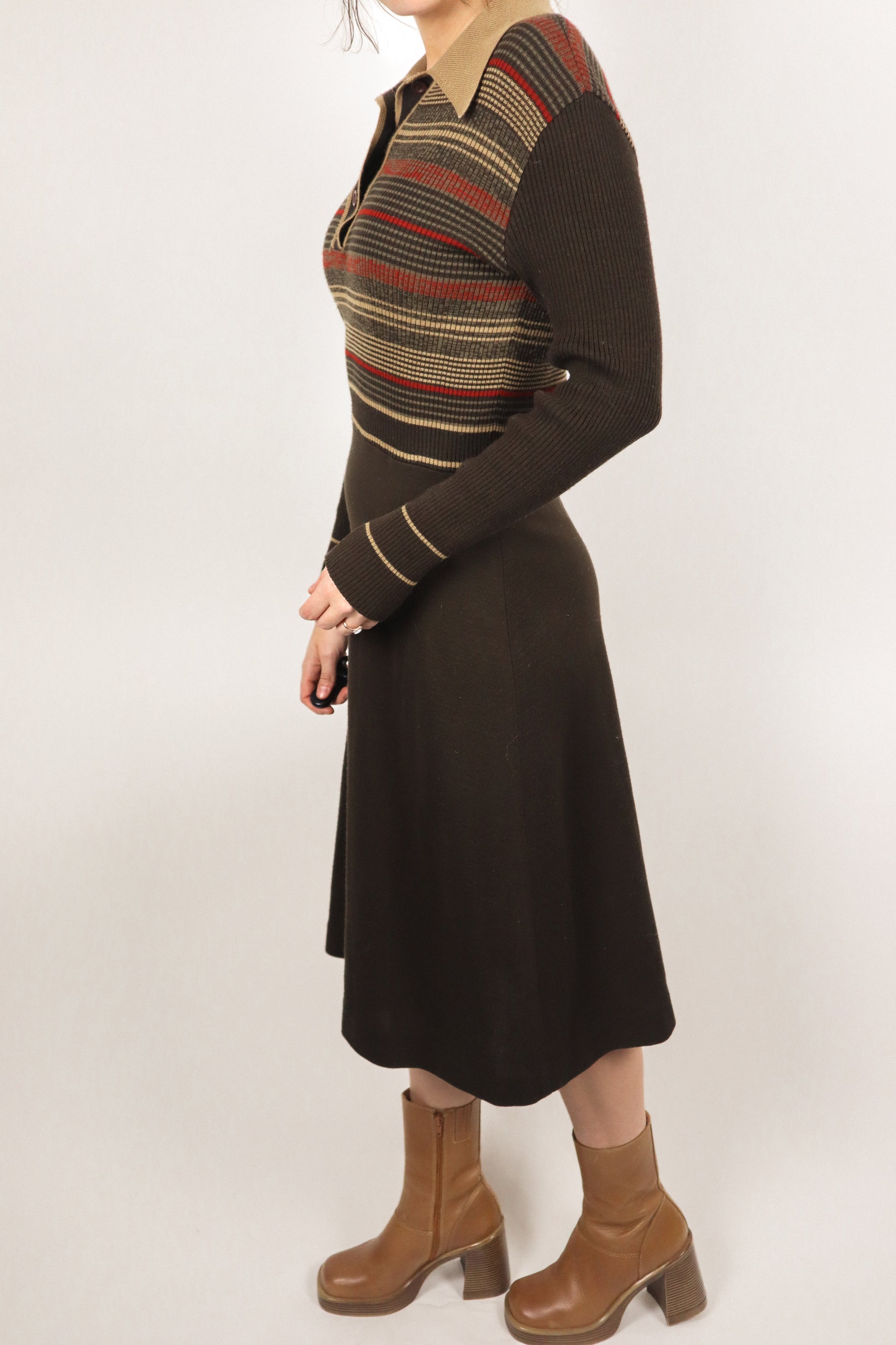 Vintage 70s x Collared Maxi Dress (6)