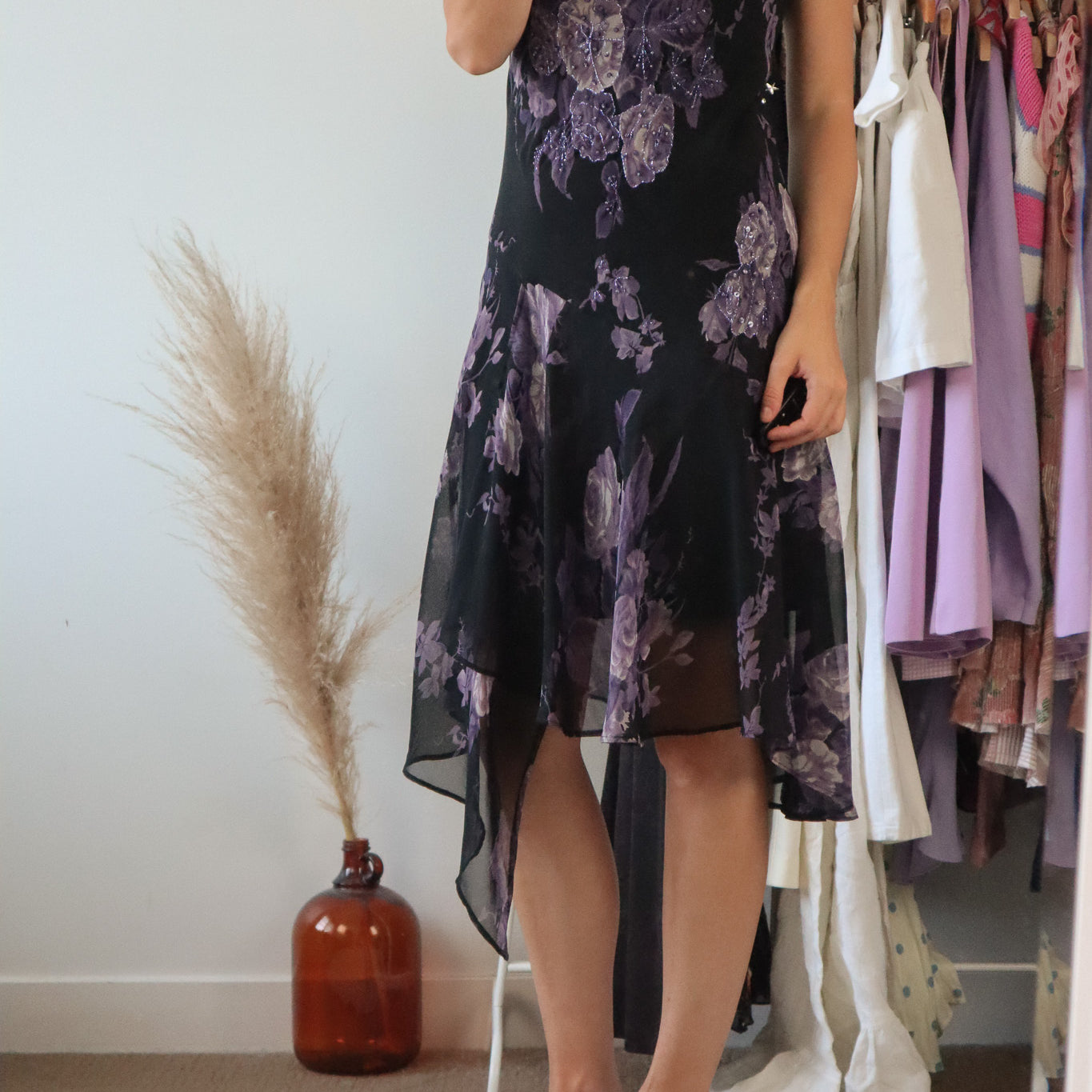 Vintage x Mesh Beaded Midi Dress (6/8)