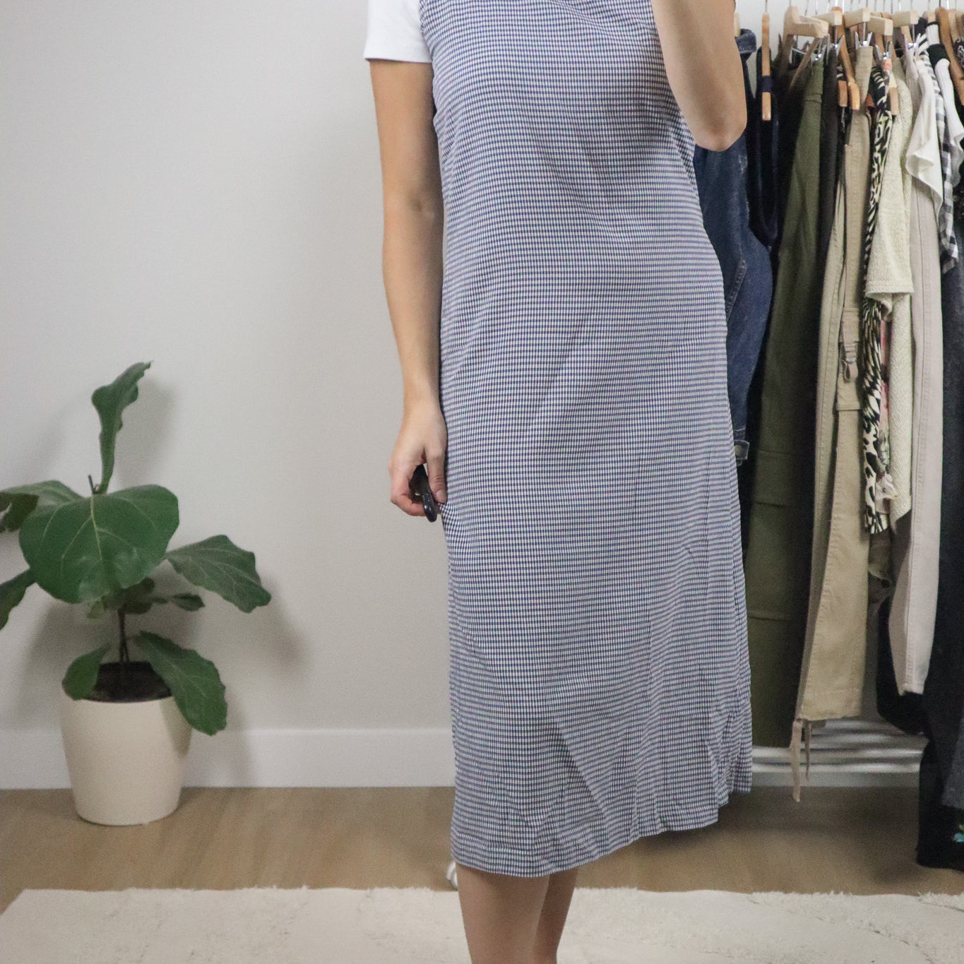 Made in Canada x Vintage x Gingham Midi Dress (6)