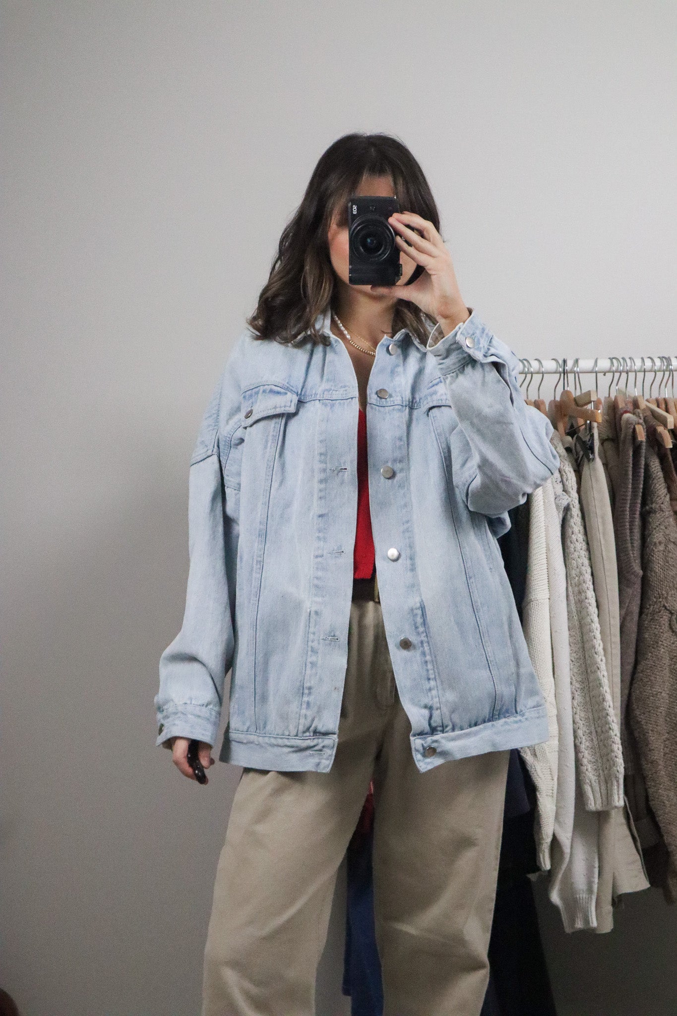 Vintage x Denim Trucker Jacket (L)