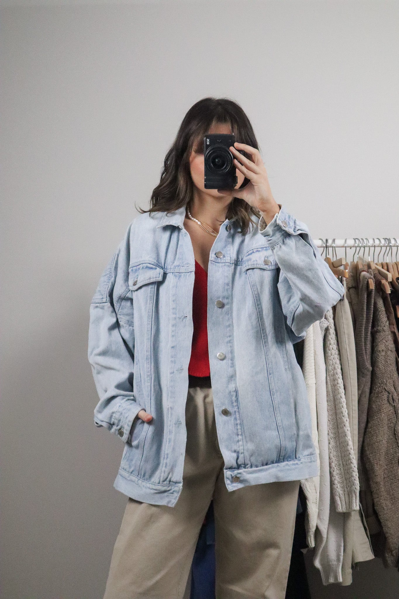 Vintage x Denim Trucker Jacket (L)