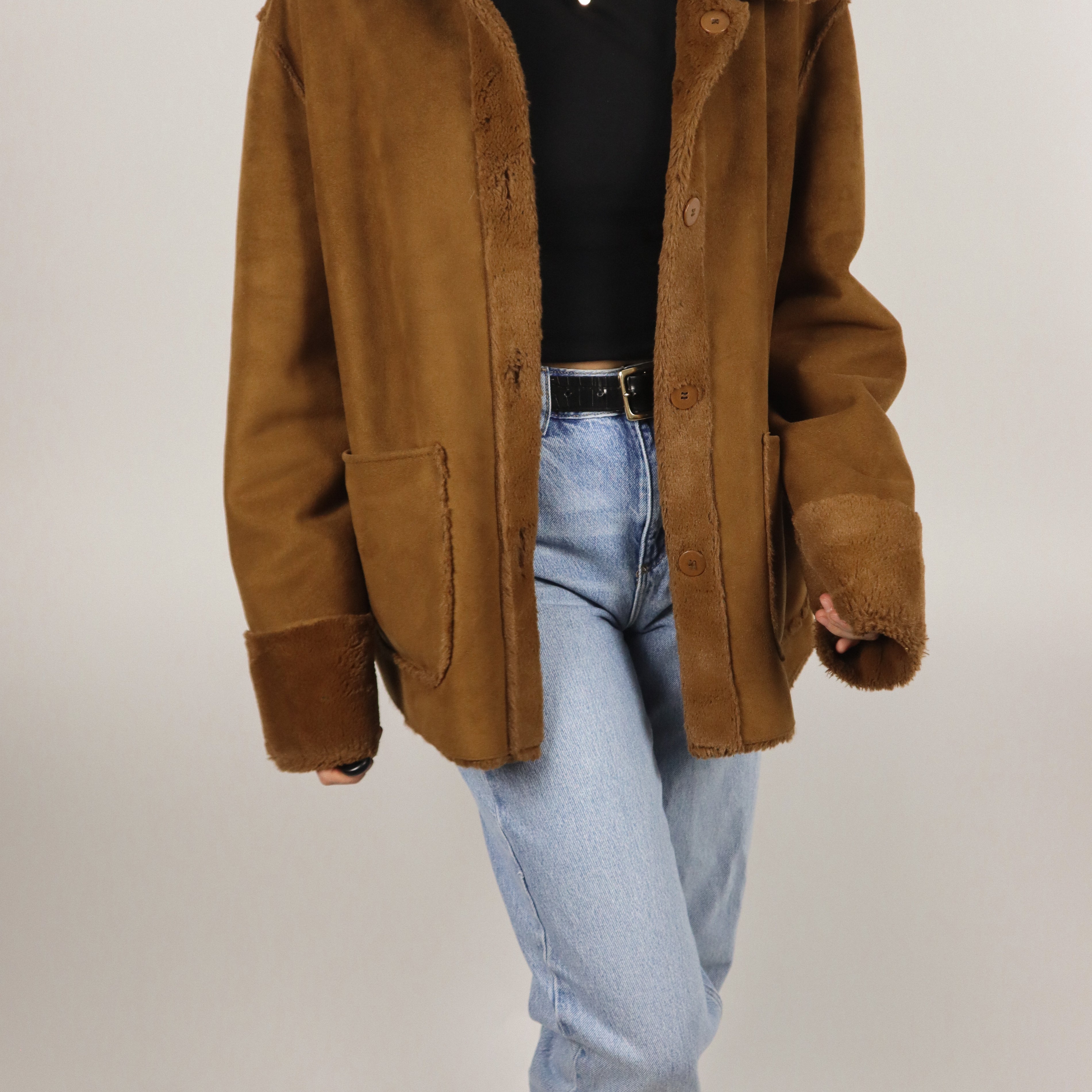 Vintage x Reversible Faux Fur Coat (M/L)