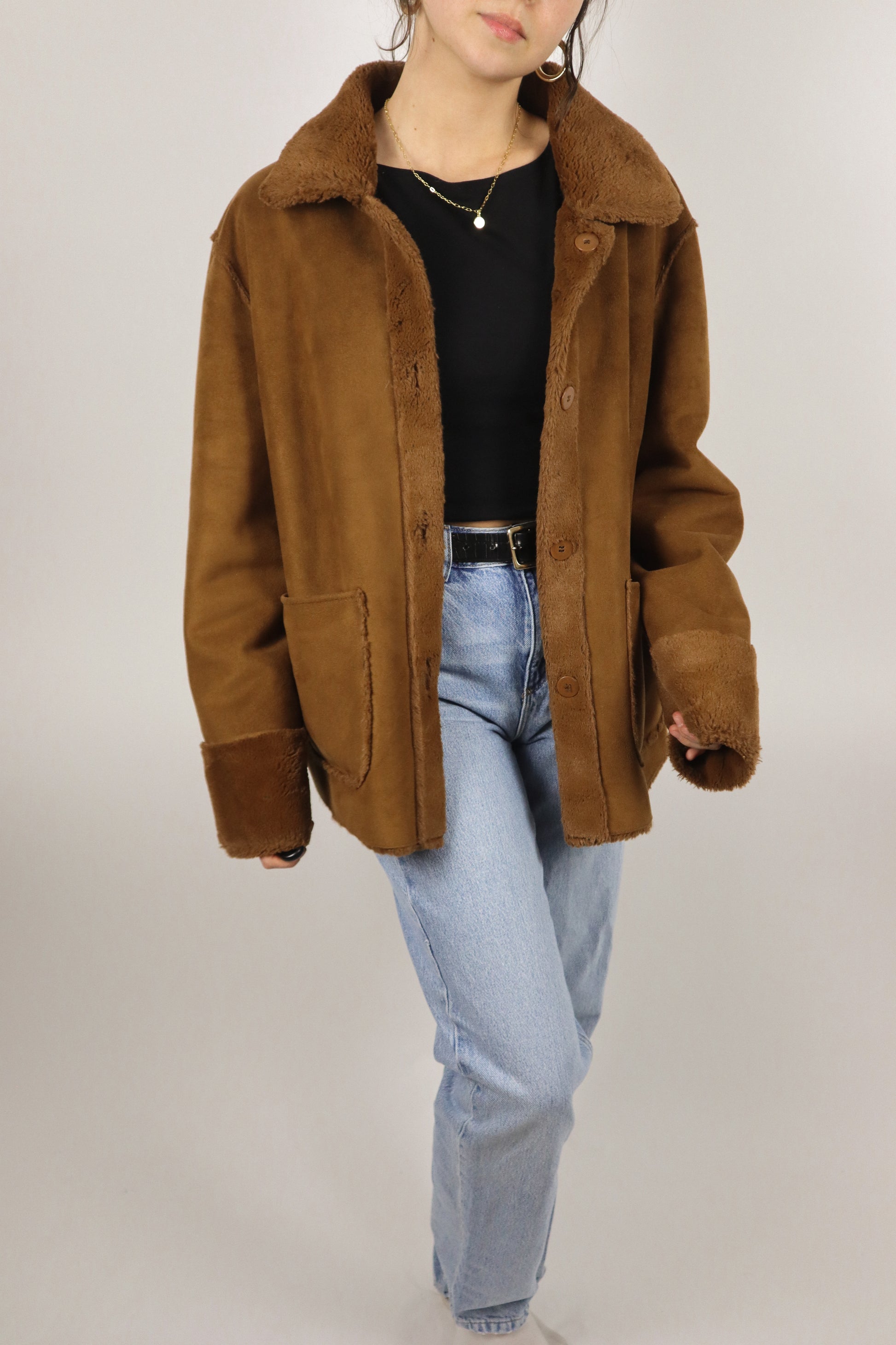 Vintage x Reversible Faux Fur Coat (M/L)