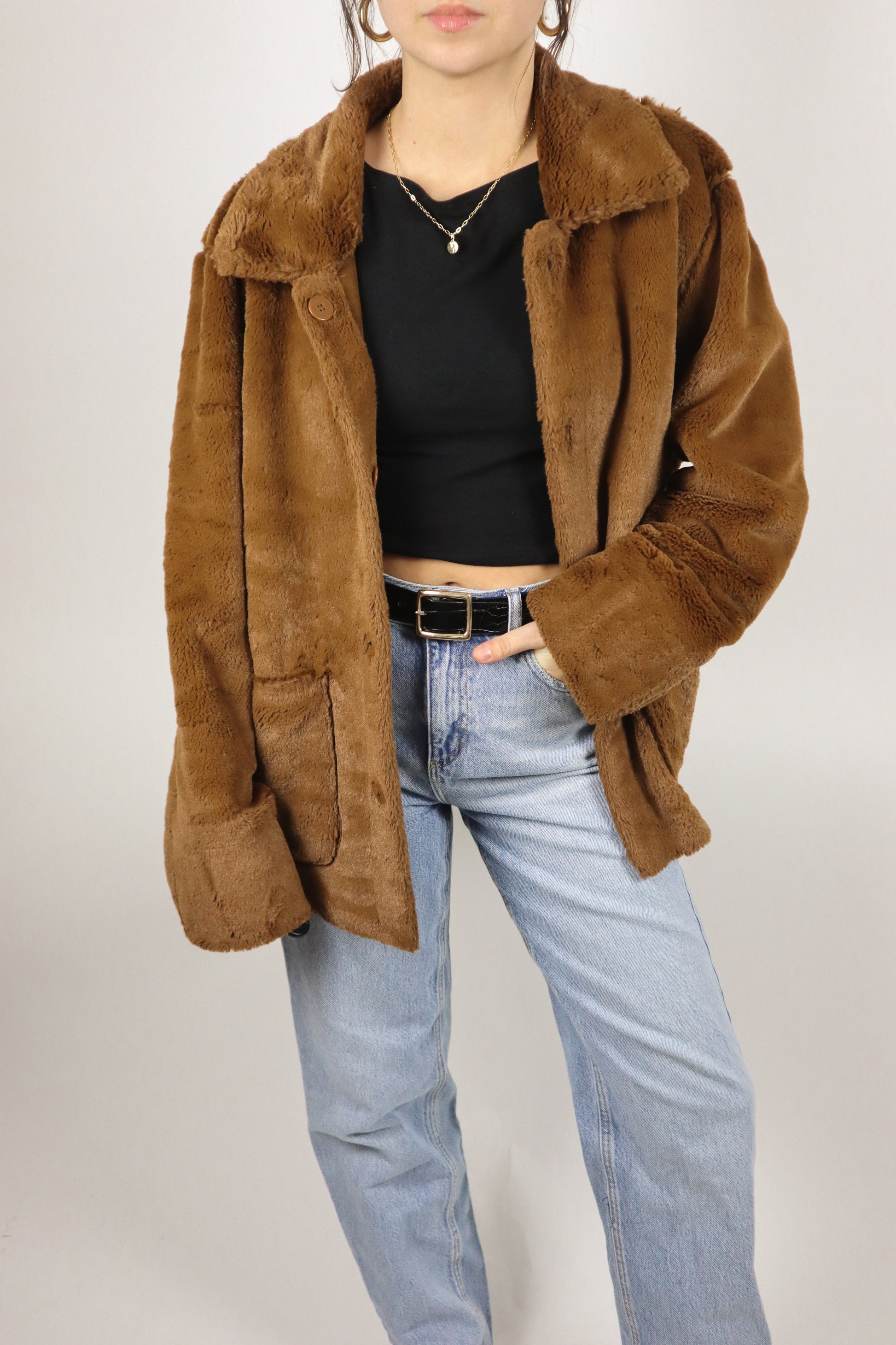 Vintage x Reversible Faux Fur Coat (M/L)