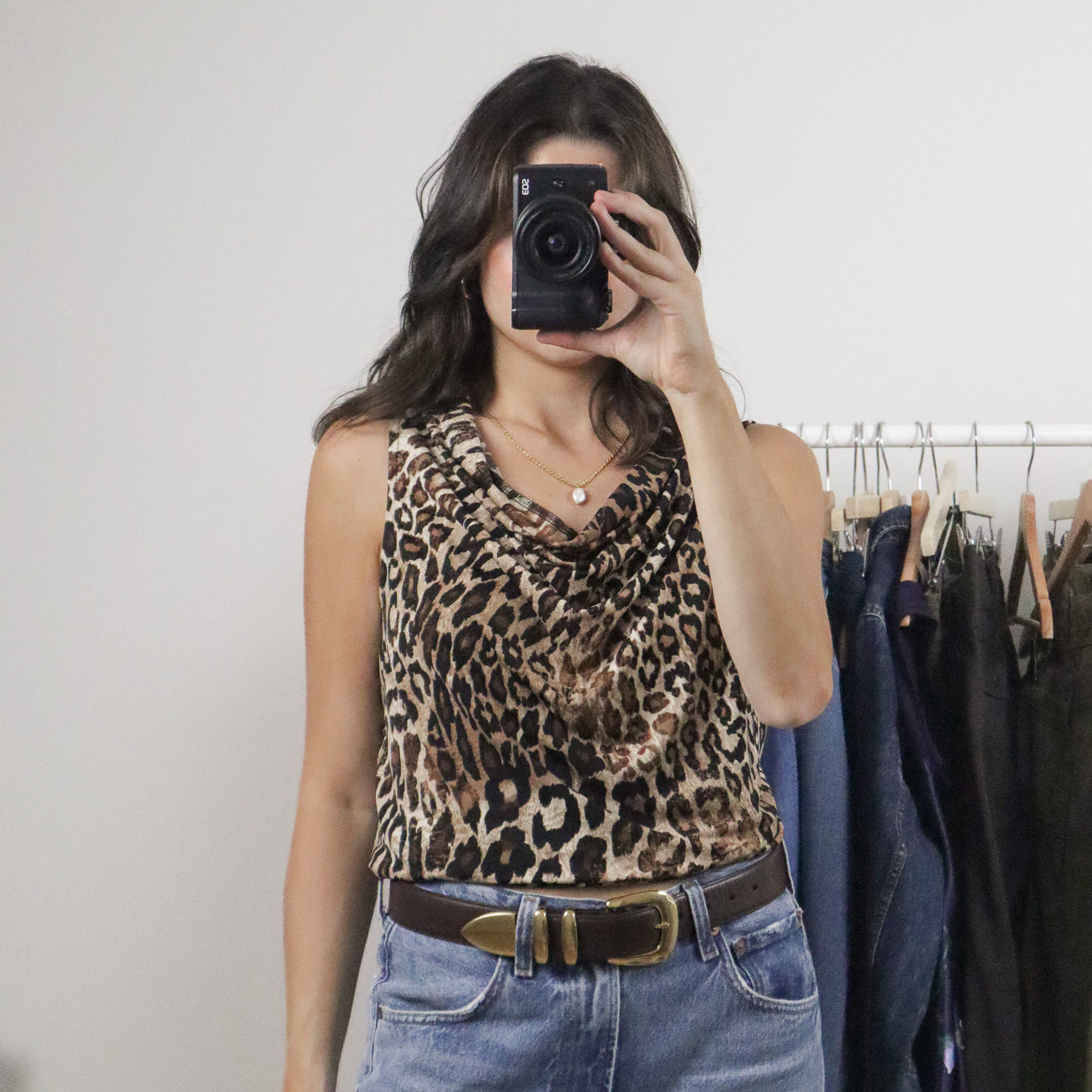 Made in Canada x Vintage x Cheetah Print Cowlneck (L)