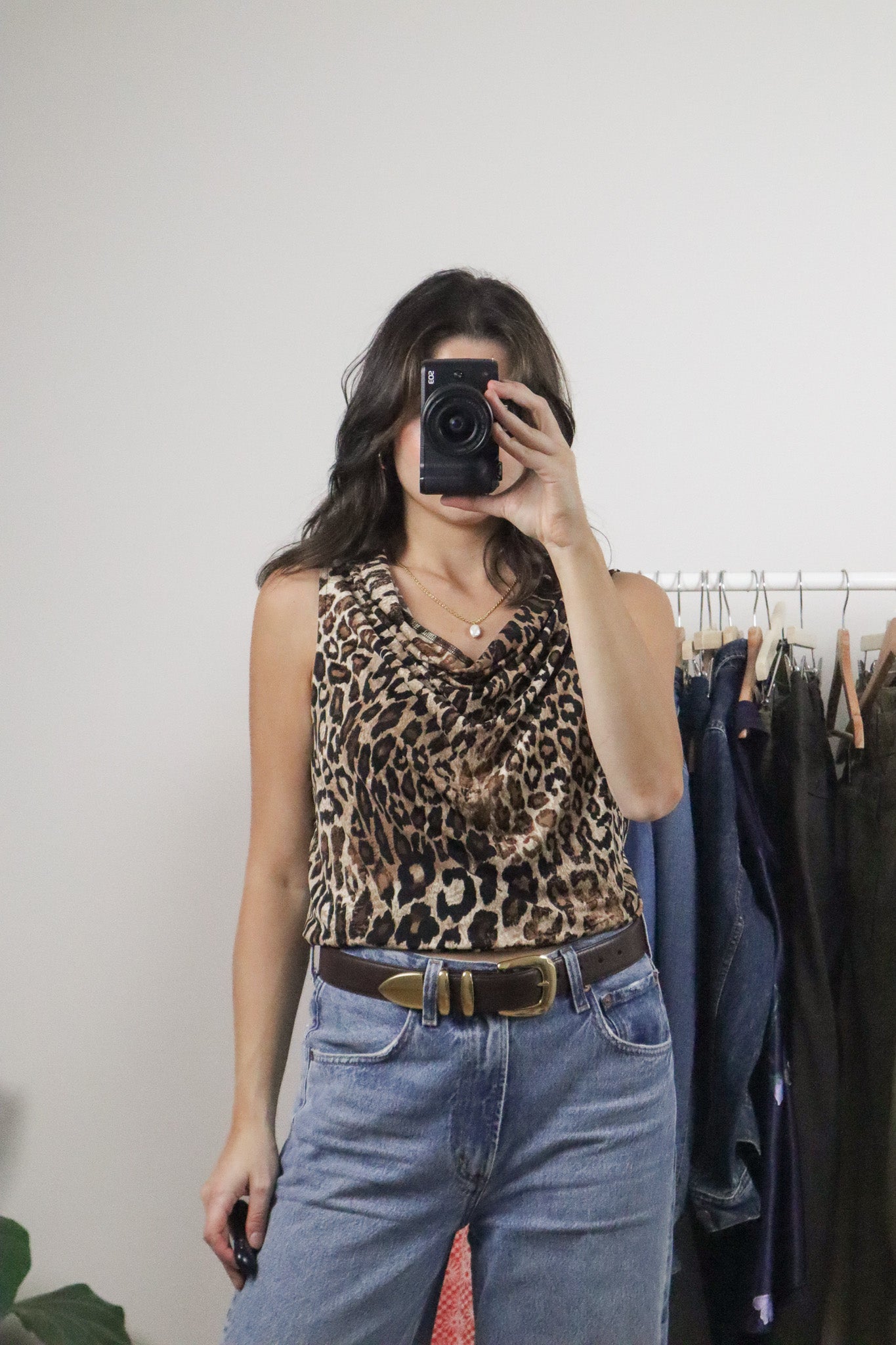 Made in Canada x Vintage x Cheetah Print Cowlneck (L)