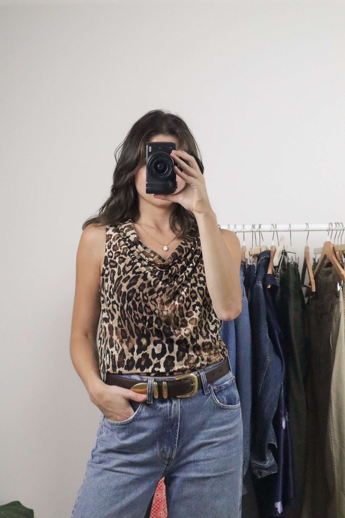 Made in Canada x Vintage x Cheetah Print Cowlneck (L)