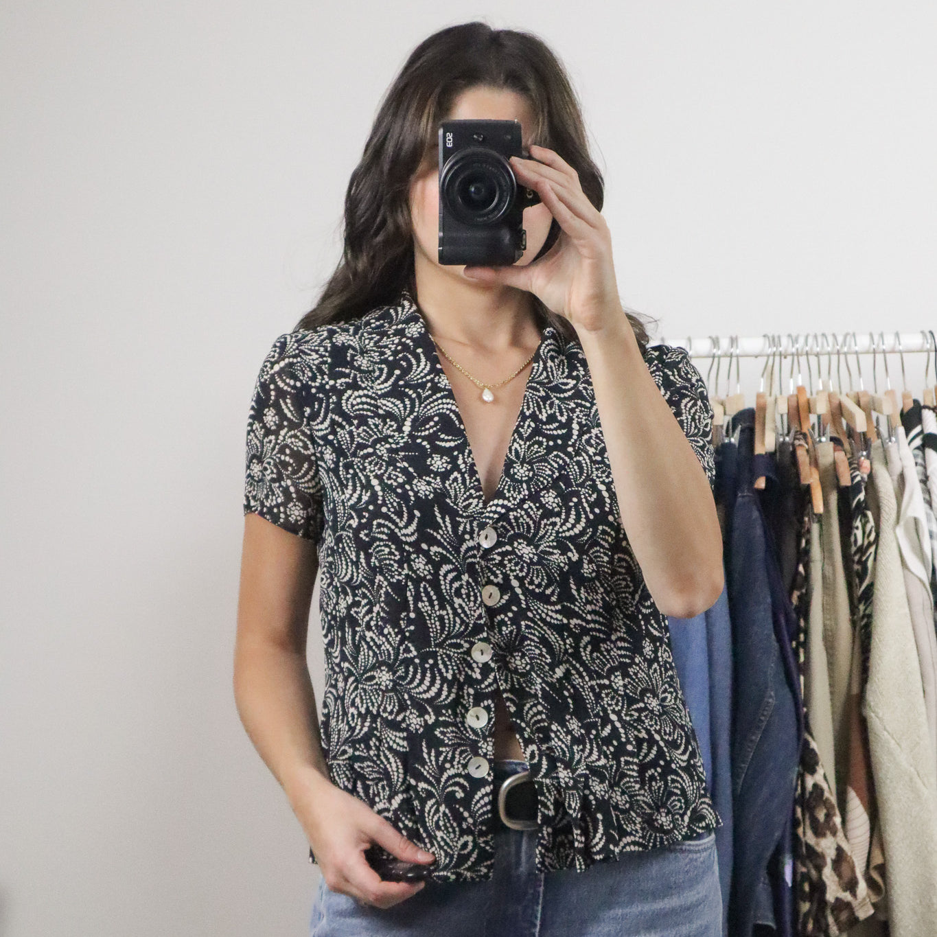 Vintage x Patterned Button Blouse (6)