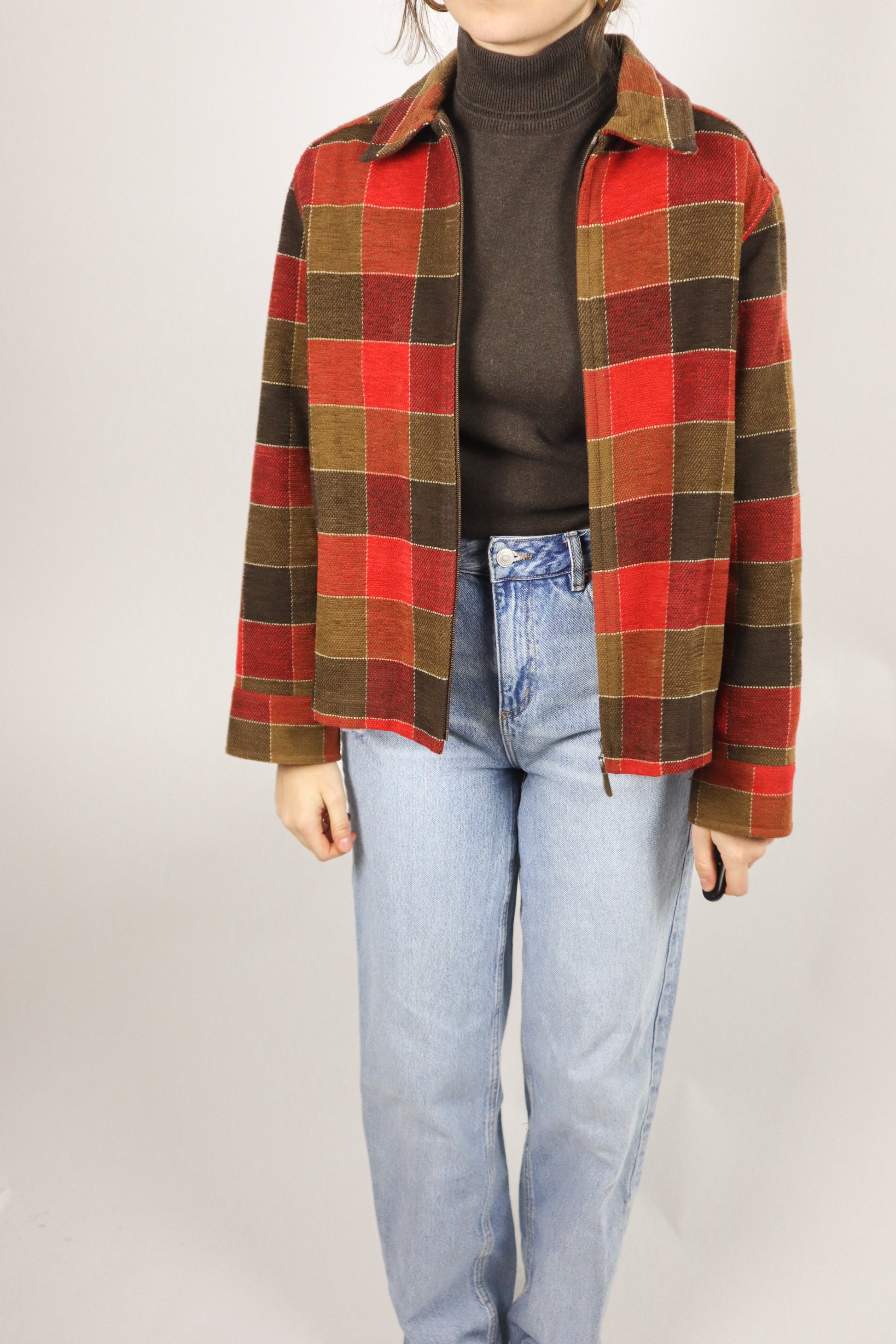 Vintage x Plaid Cropped Jacket (S/M)