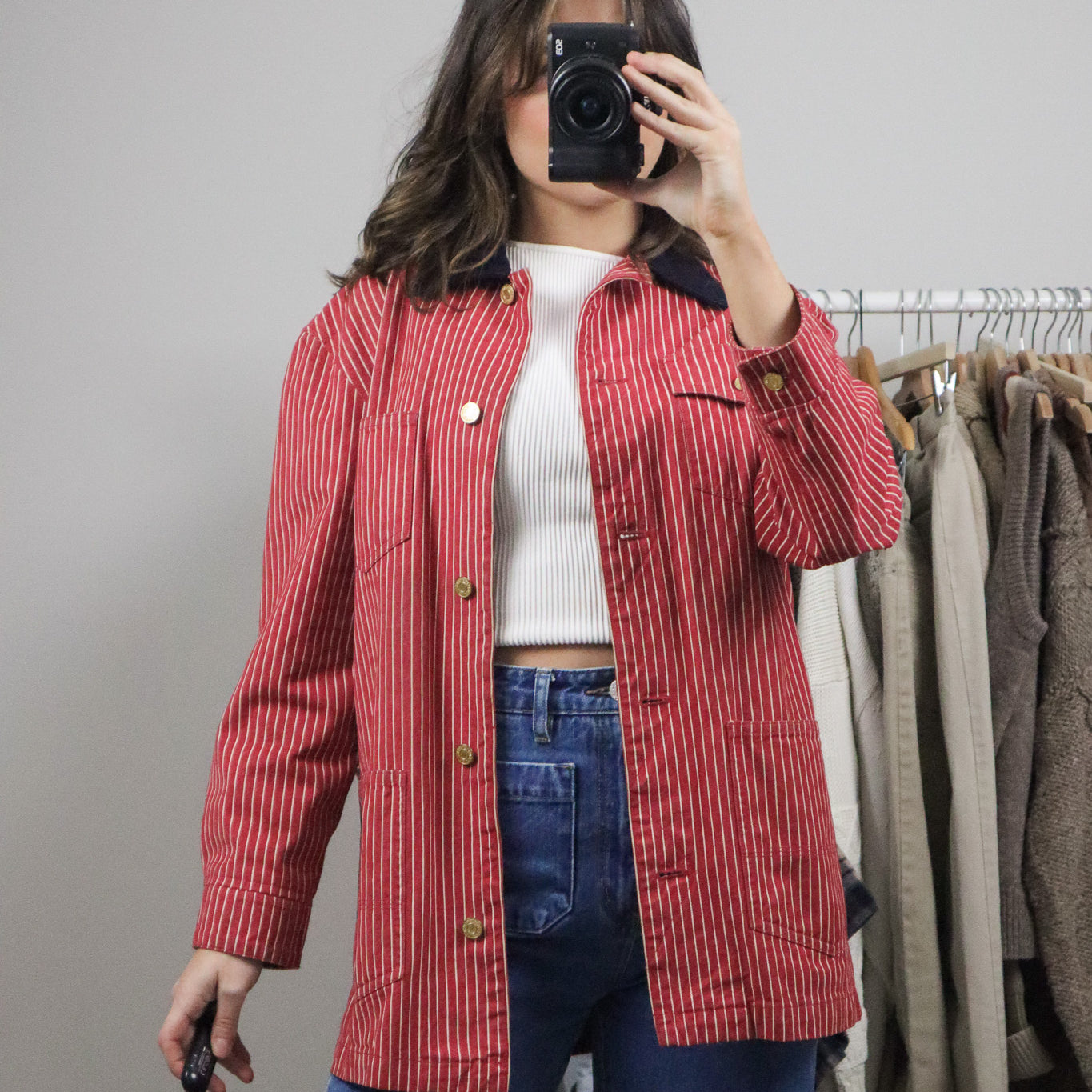 Vintage x Ralph Lauren Pinstripe Barn Jacket (S)