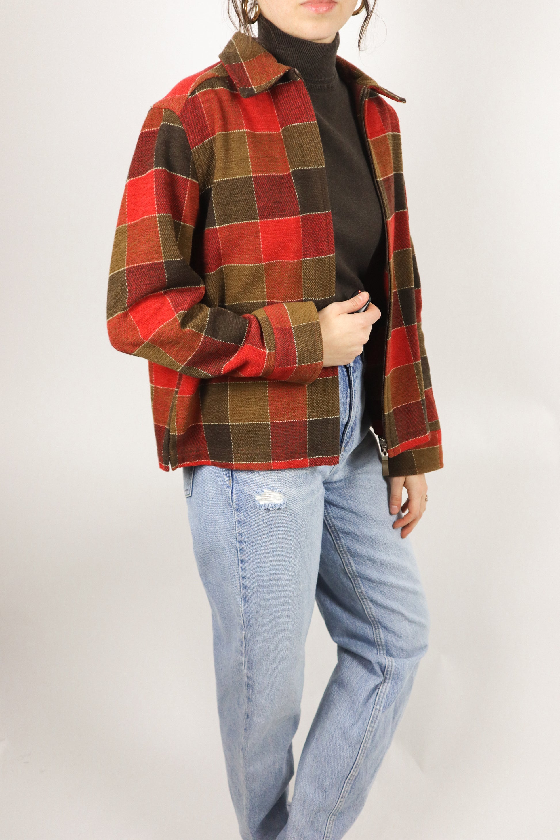 Vintage x Plaid Cropped Jacket (S/M)