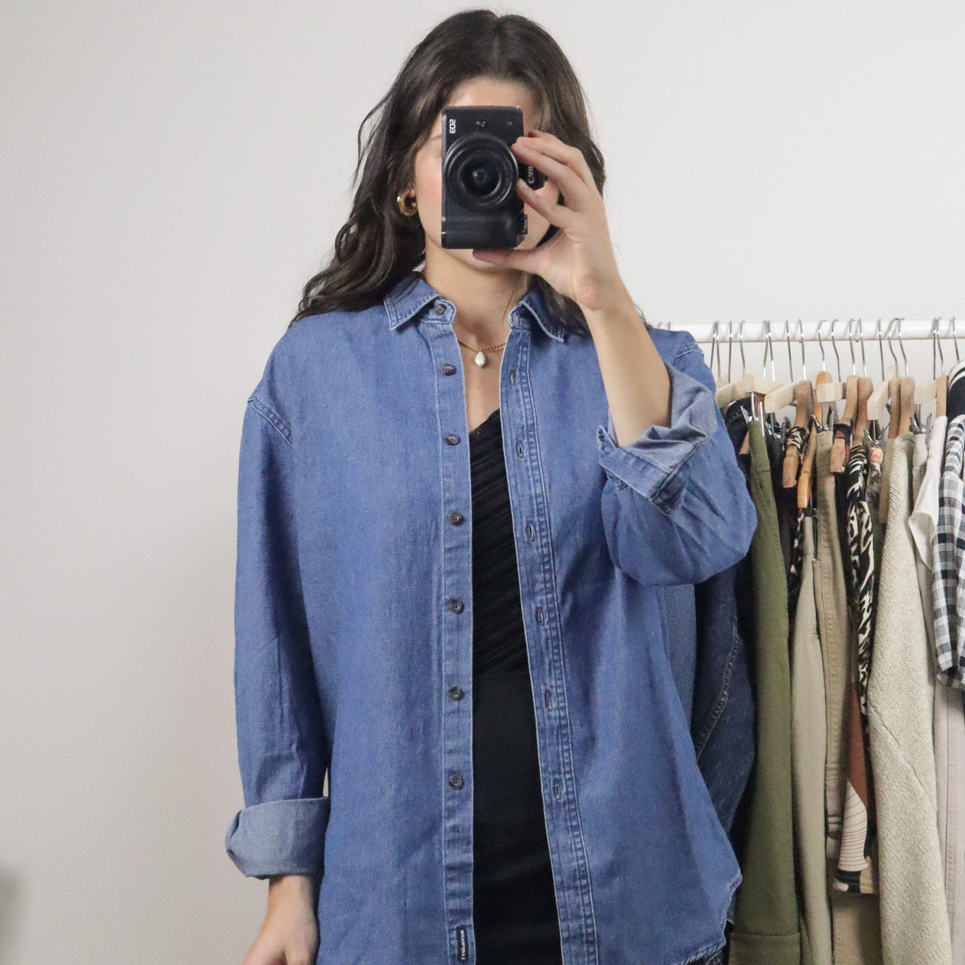 Vintage x Denim Button Up (XS-L)
