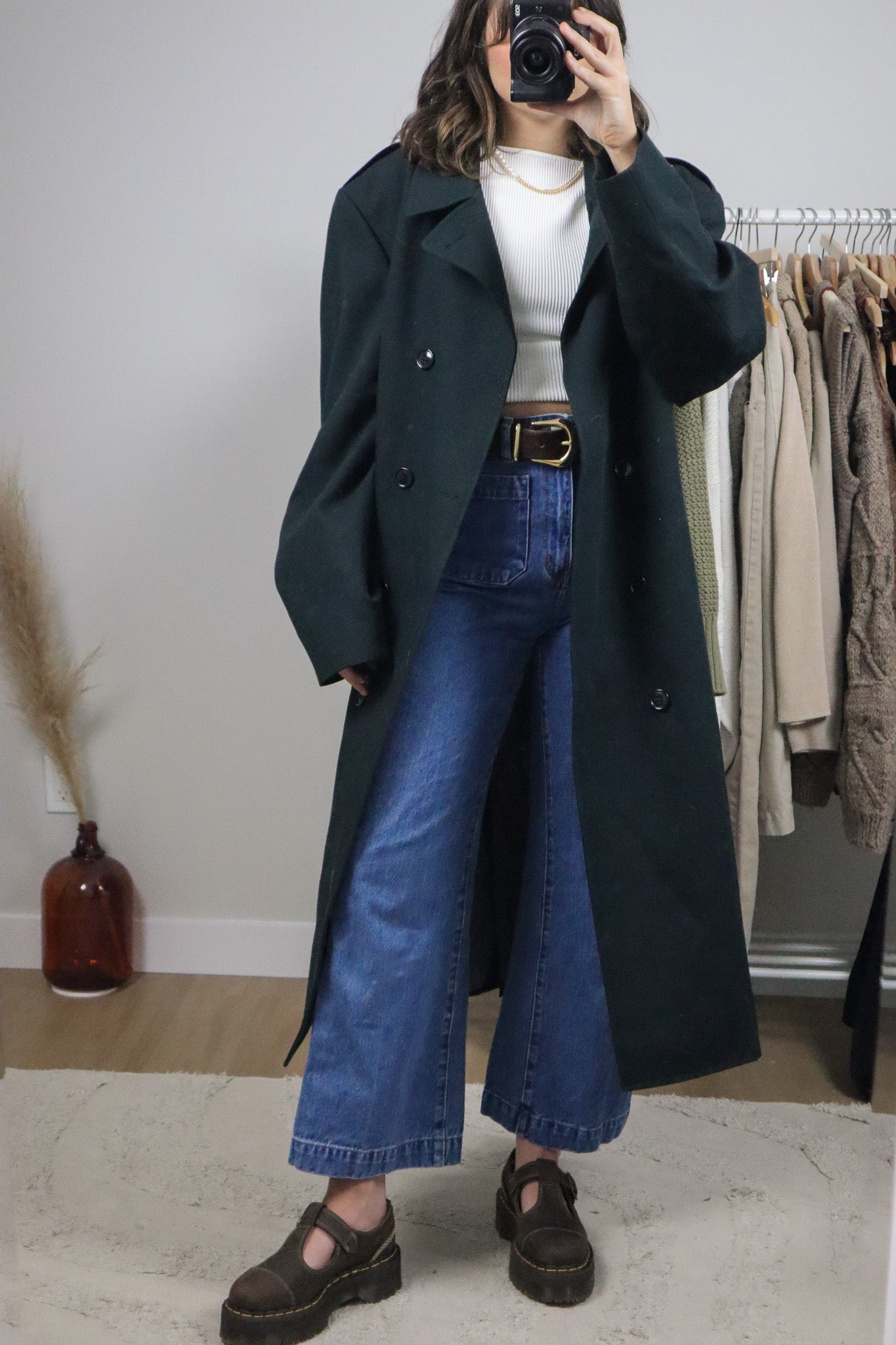 Vintage x 80s x Wool Trench Coat (L/XL)