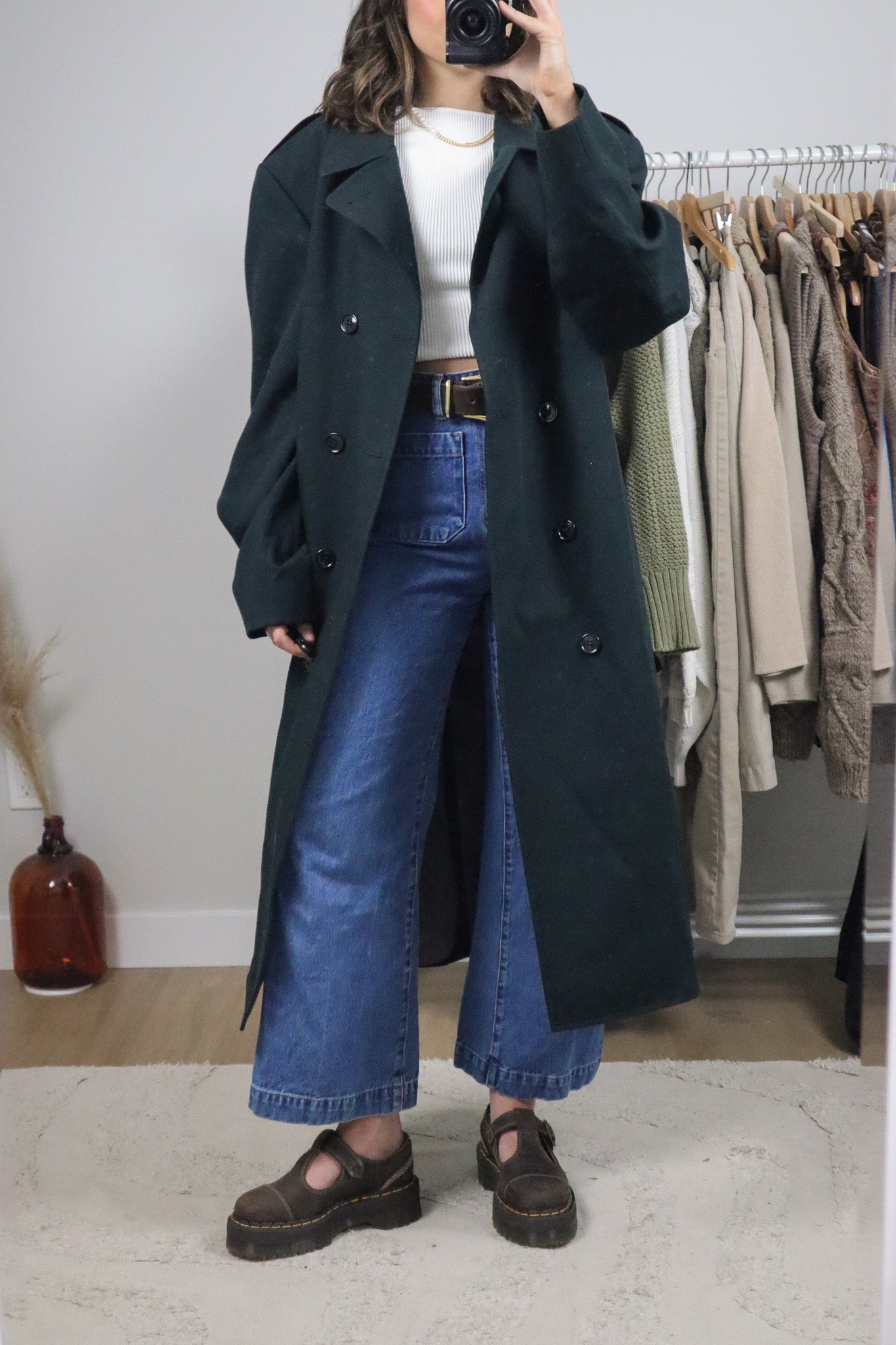 Vintage x 80s x Wool Trench Coat (L/XL)