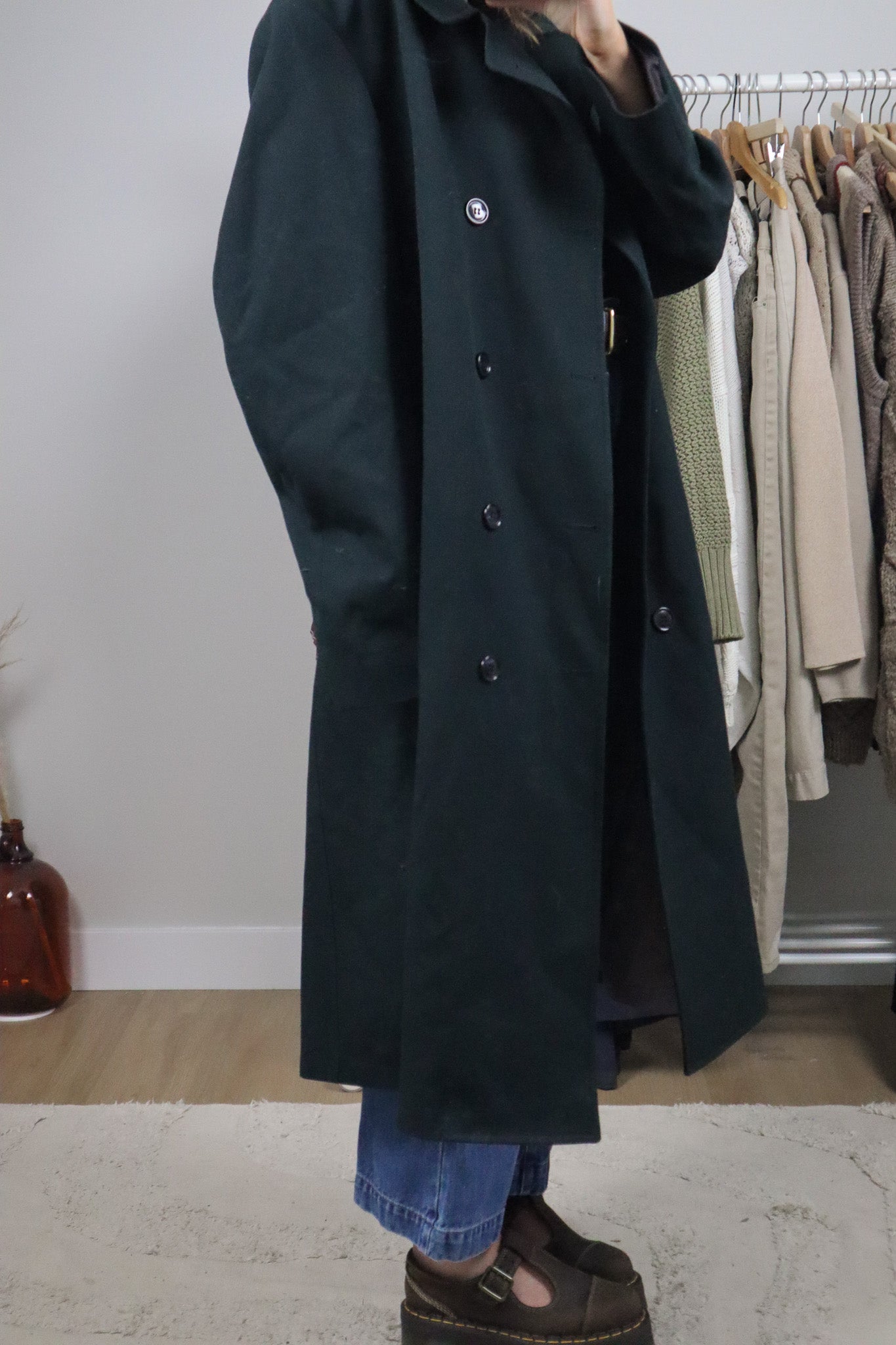 Vintage x 80s x Wool Trench Coat (L/XL)