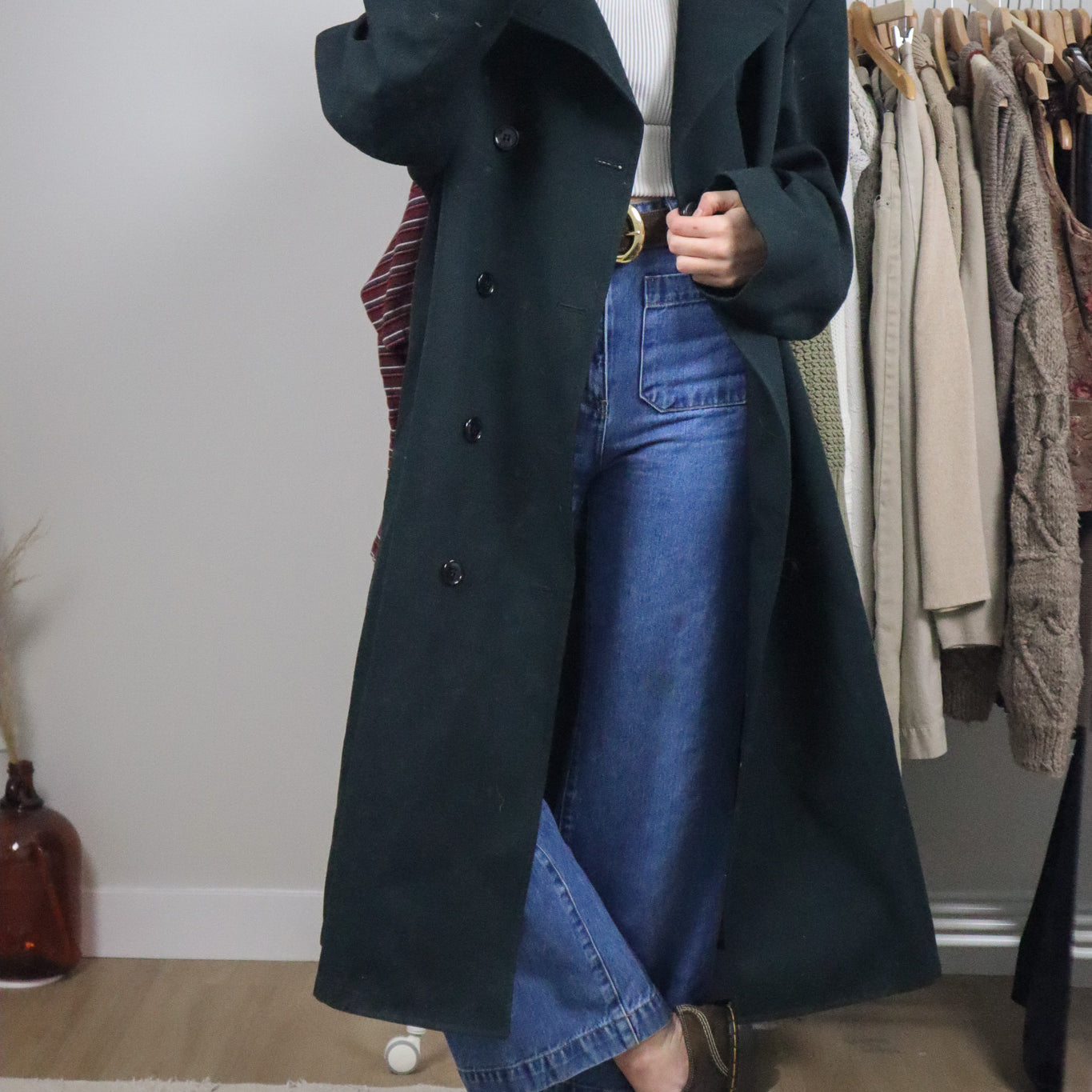 Vintage x 80s x Wool Trench Coat (L/XL)