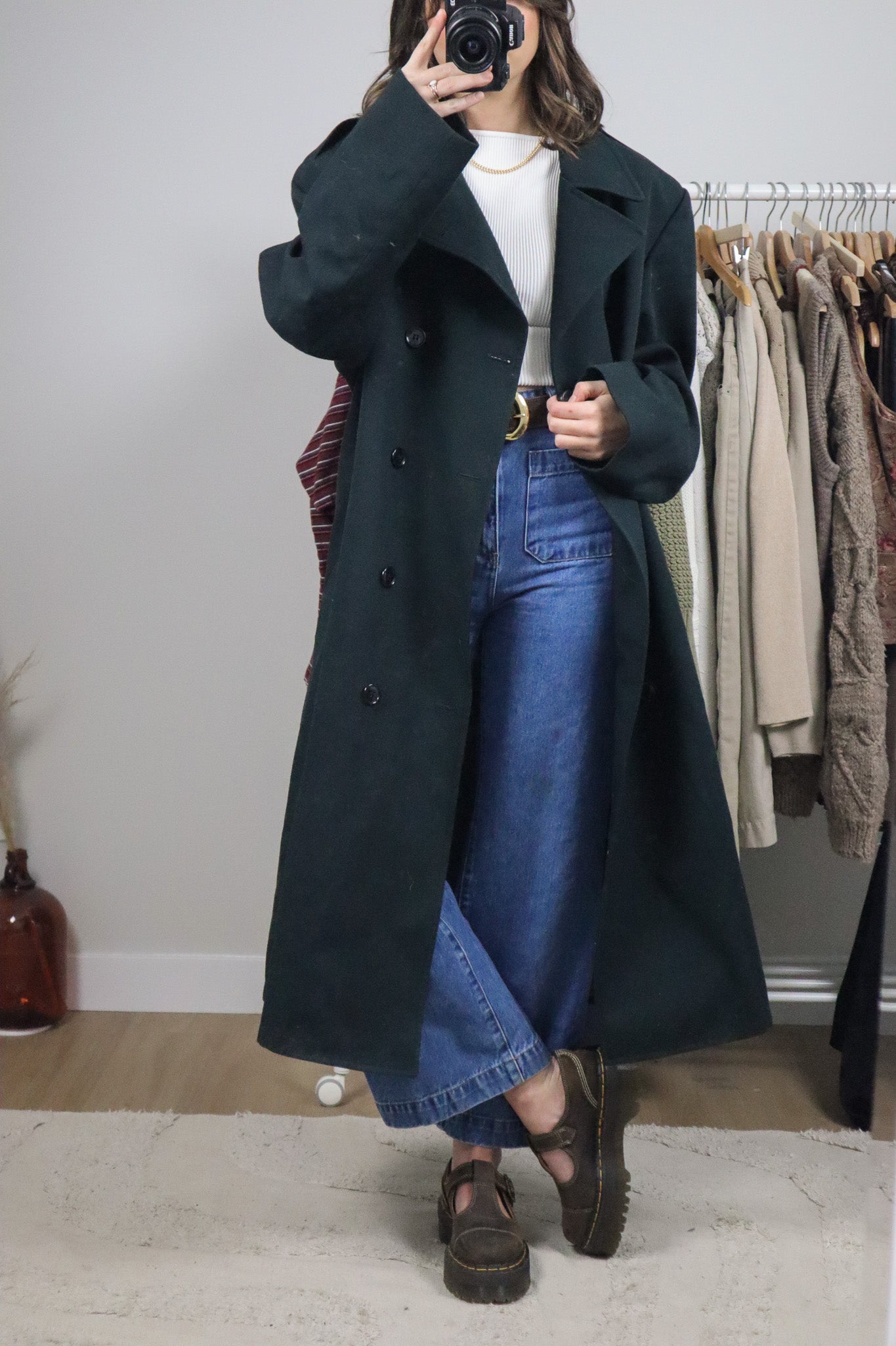Vintage x 80s x Wool Trench Coat (L/XL)