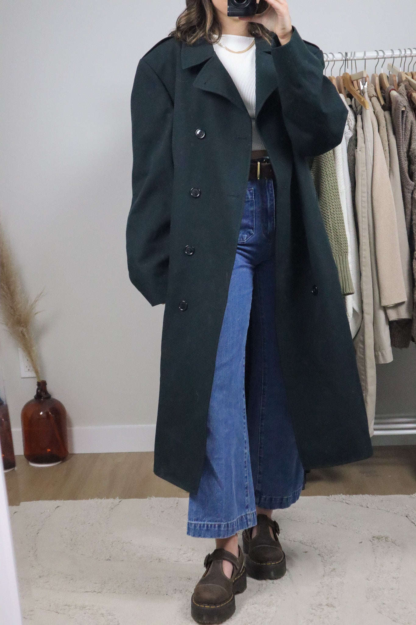 Vintage x 80s x Wool Trench Coat (L/XL)
