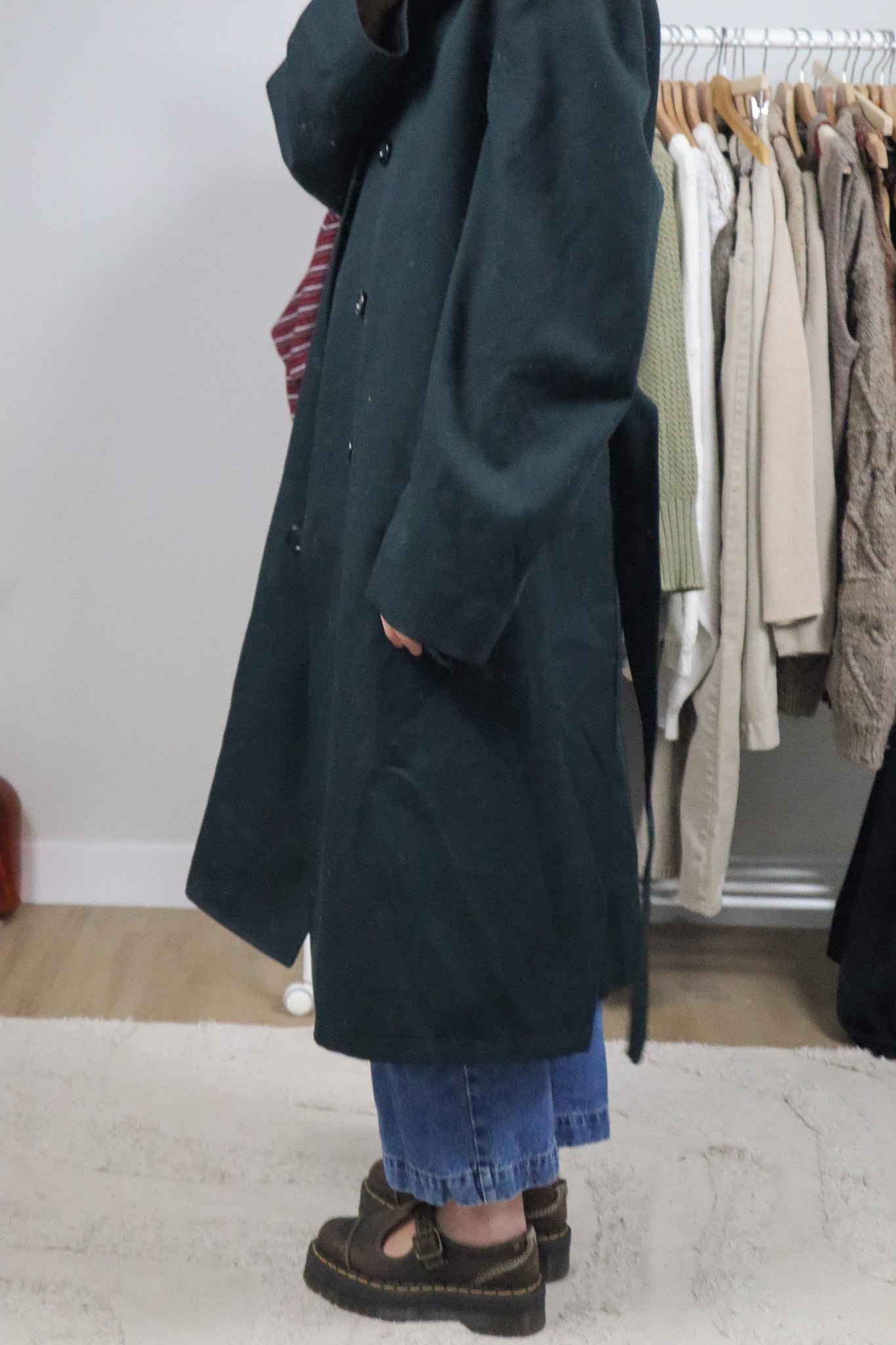 Vintage x 80s x Wool Trench Coat (L/XL)