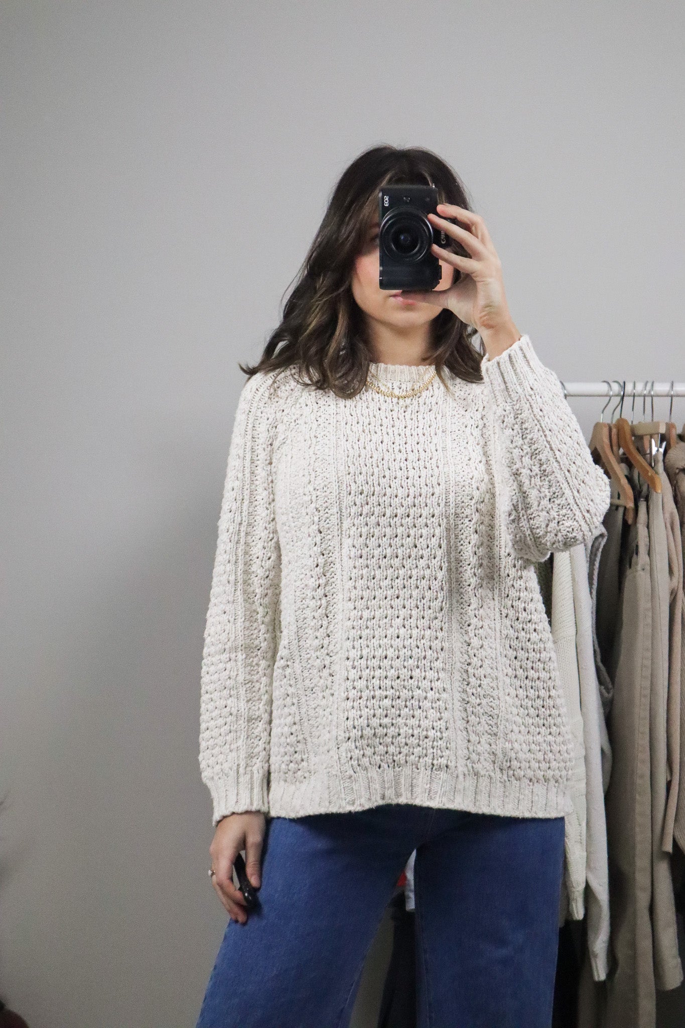 Vintage x Chunky Cotton Sweater (S)