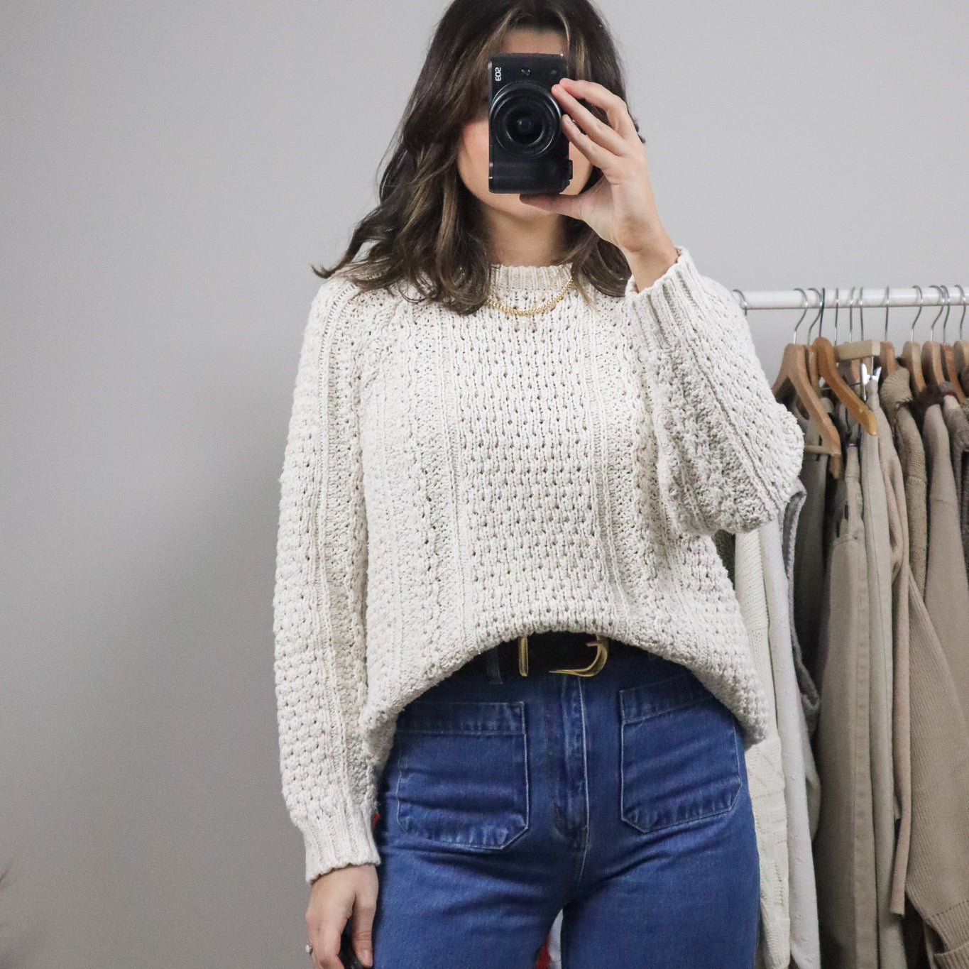 Vintage x Chunky Cotton Sweater (S)