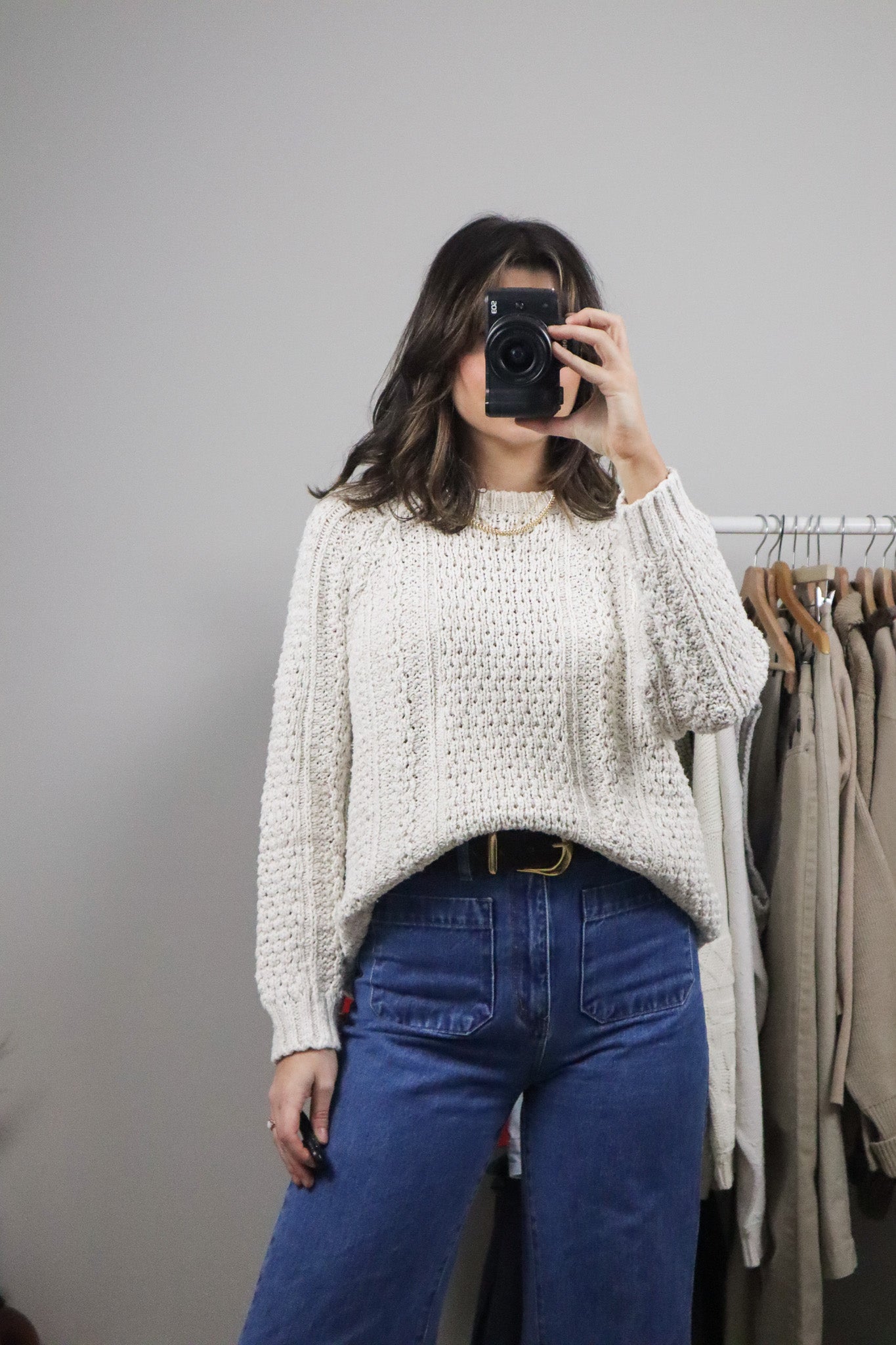 Vintage x Chunky Cotton Sweater (S)