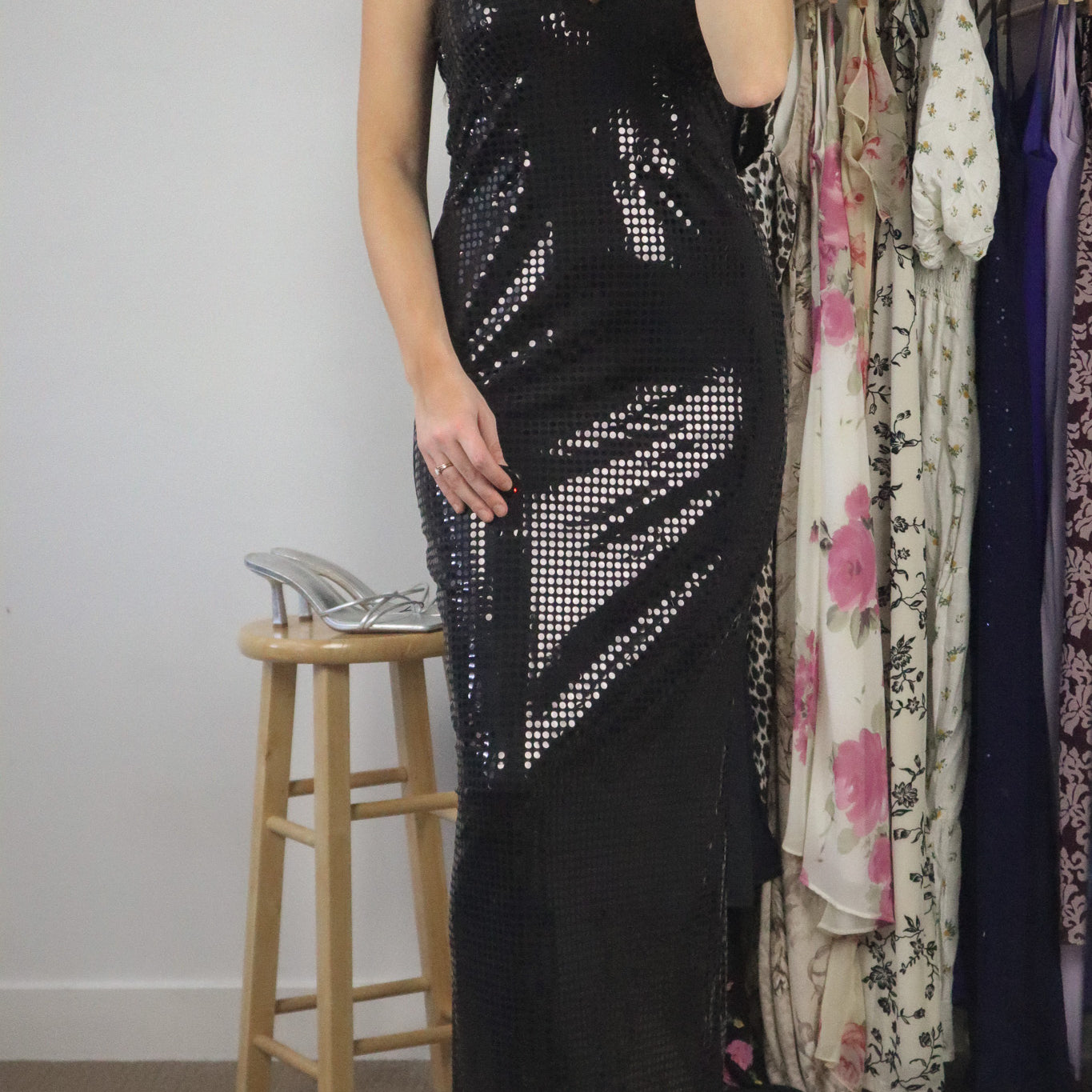 Vintage x Made in Canada x Halter Sequence Dress (S)