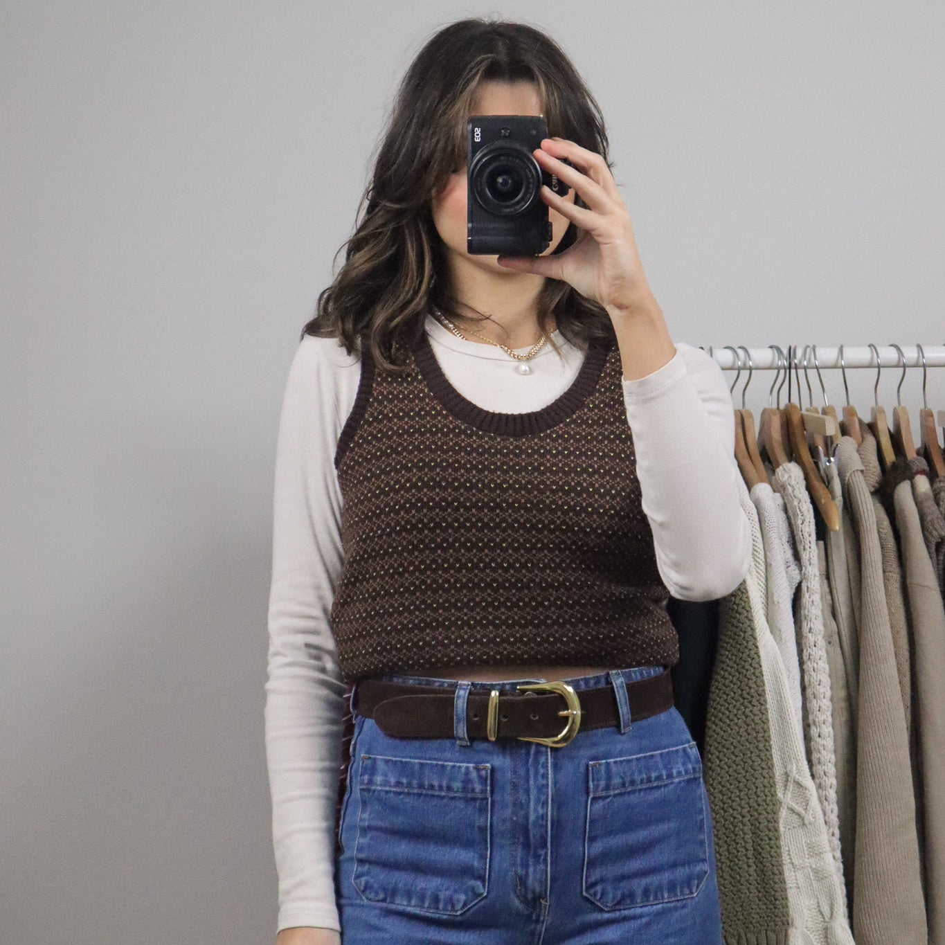 Vintage x Patterned Vest (S)