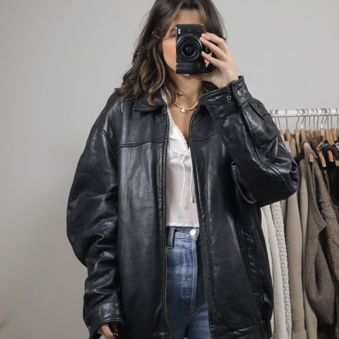 Vintage x Danier x Leather Bomber (XL)
