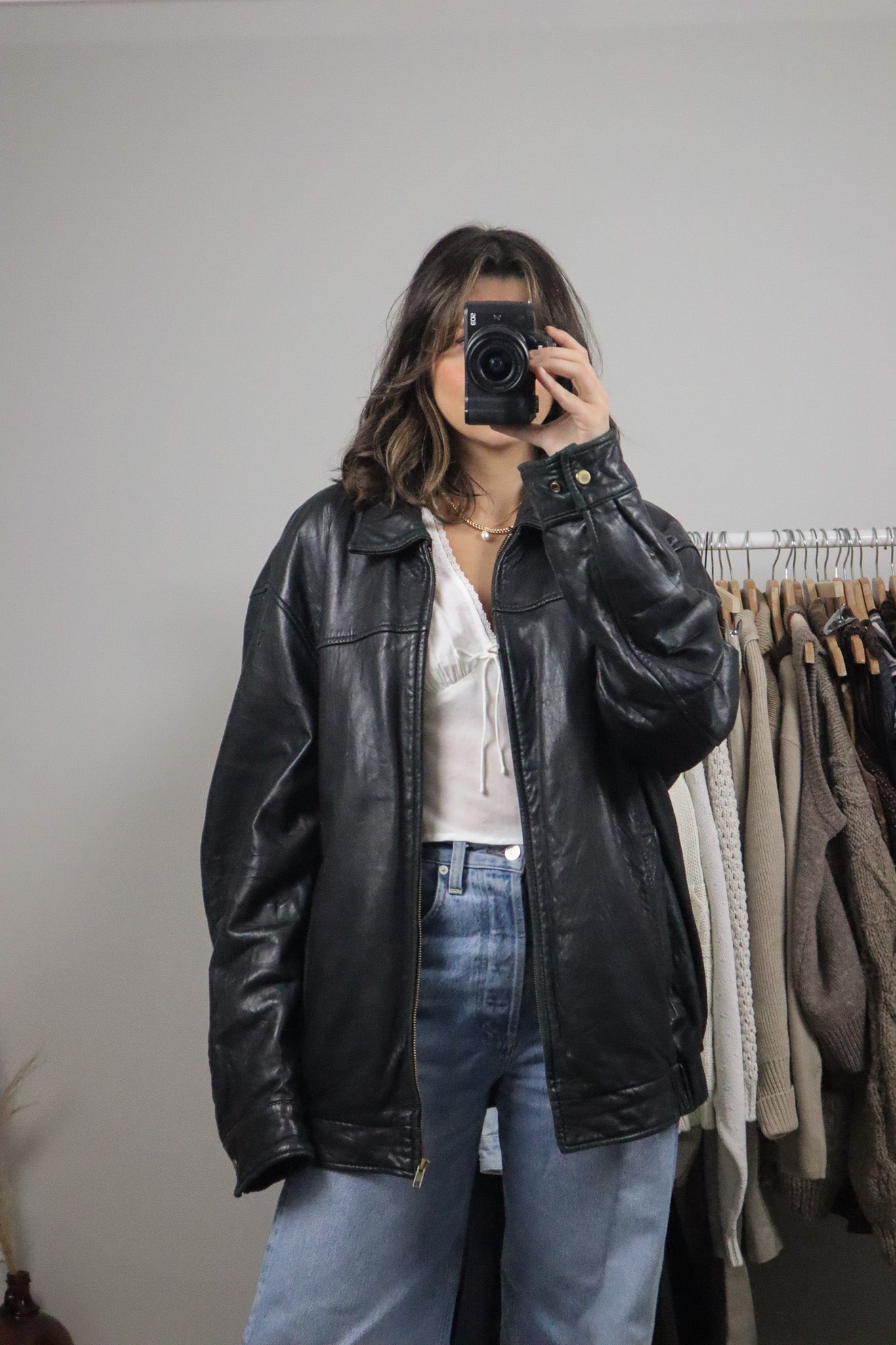 Vintage x Danier x Leather Bomber (XL)